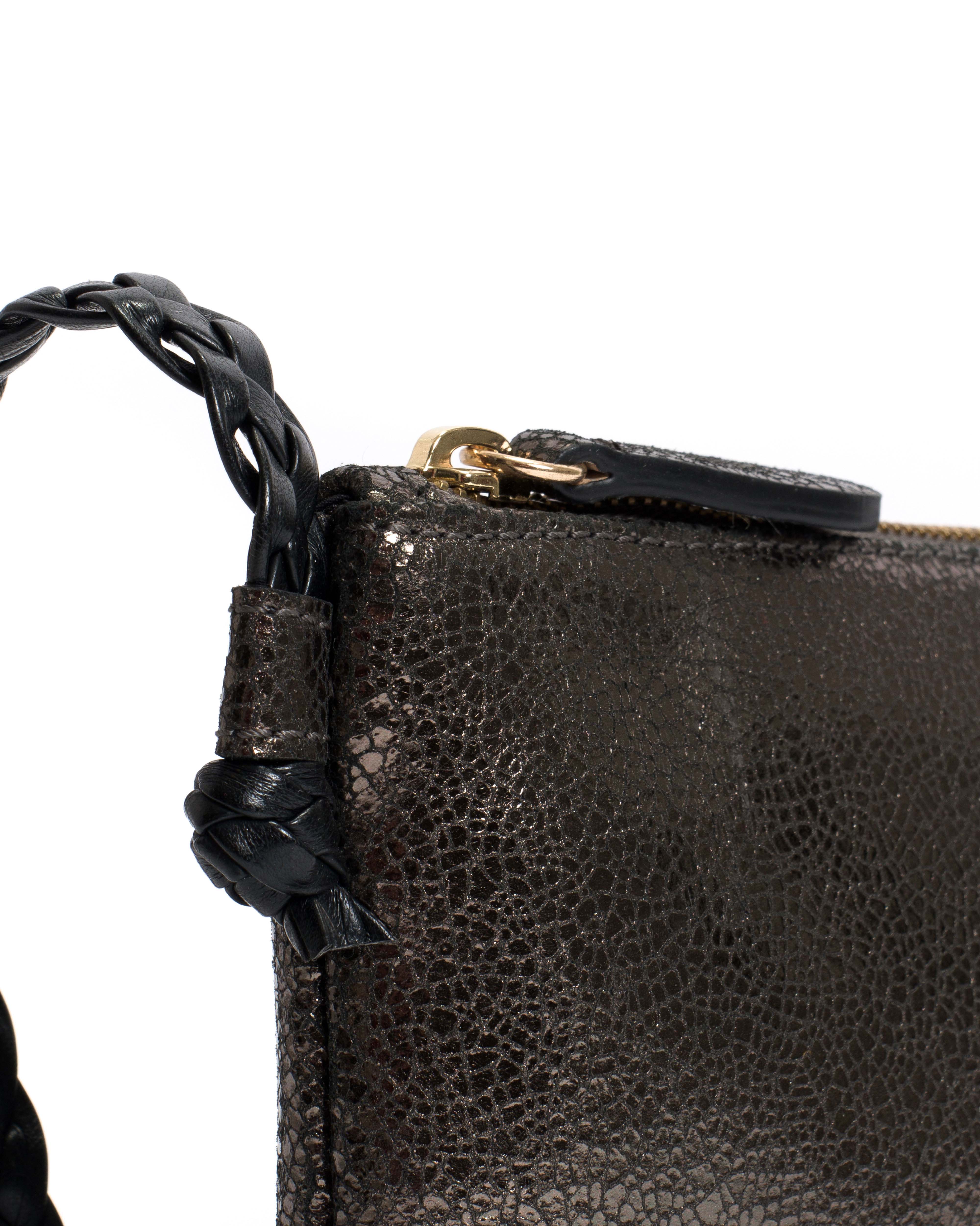Thinna clutch Crackled metallic goat Platinum - Image 4