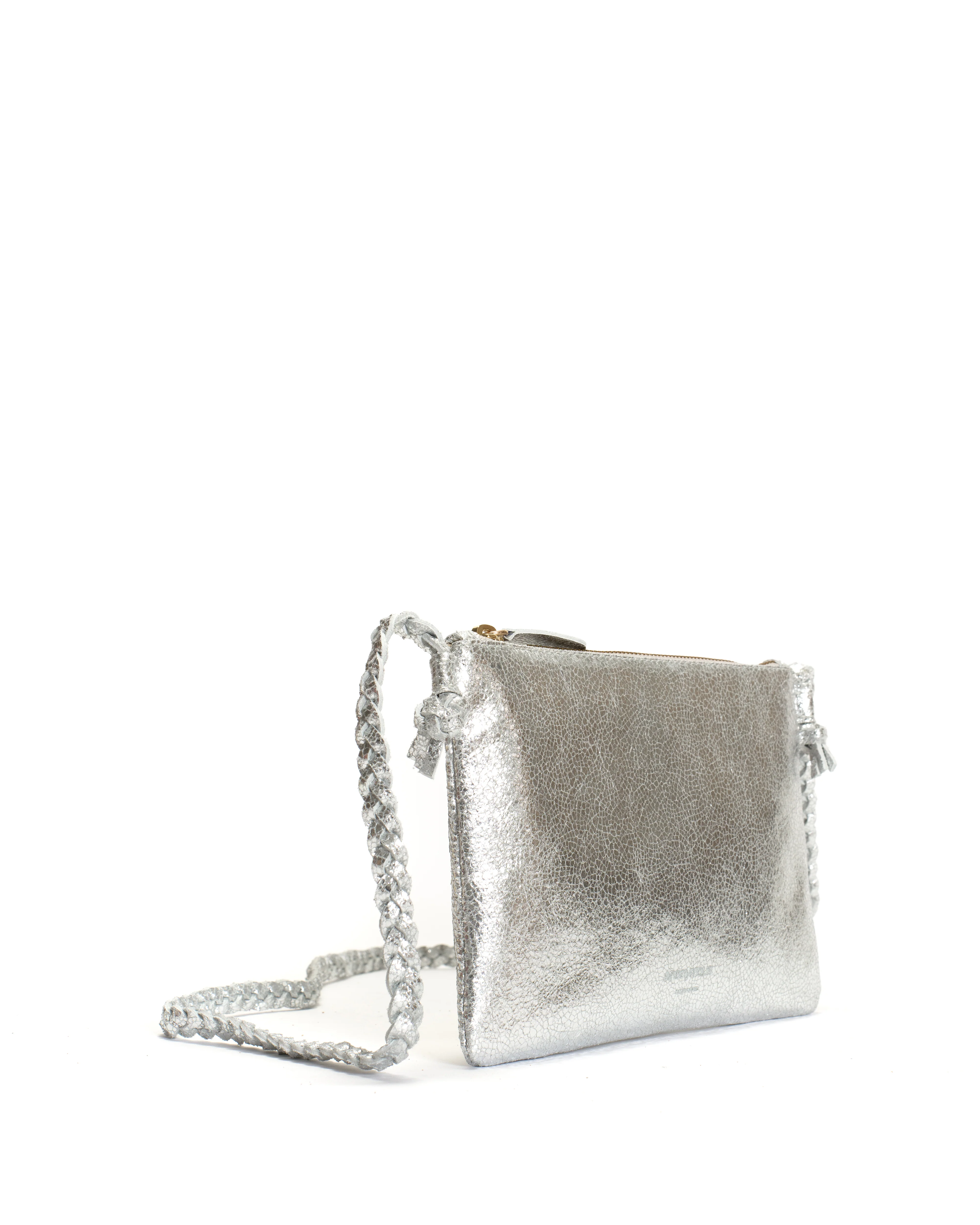 Thinna clutch Crackled metallic goat Silver - Image 2
