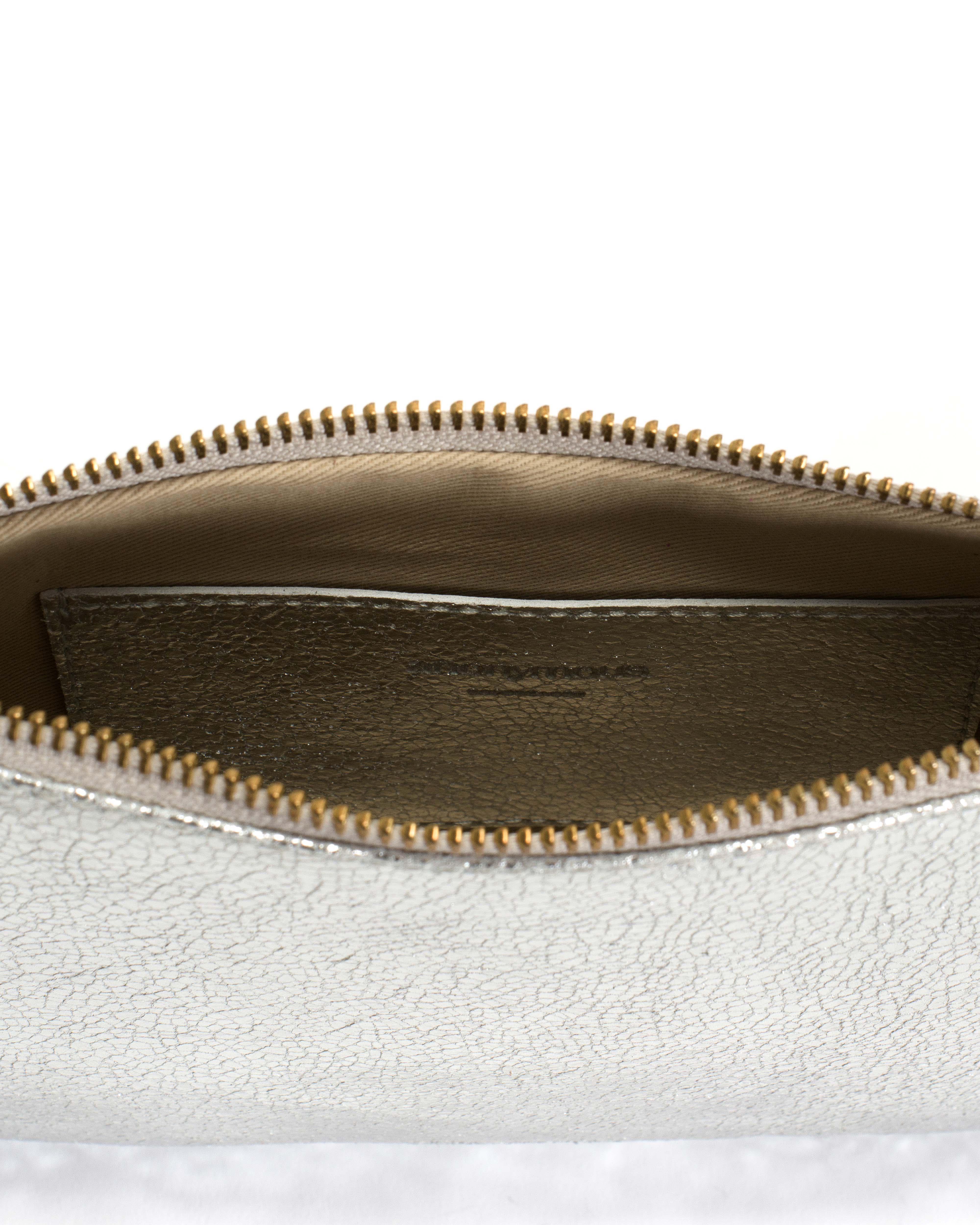 Thinna clutch Crackled metallic goat Silver - Image 5