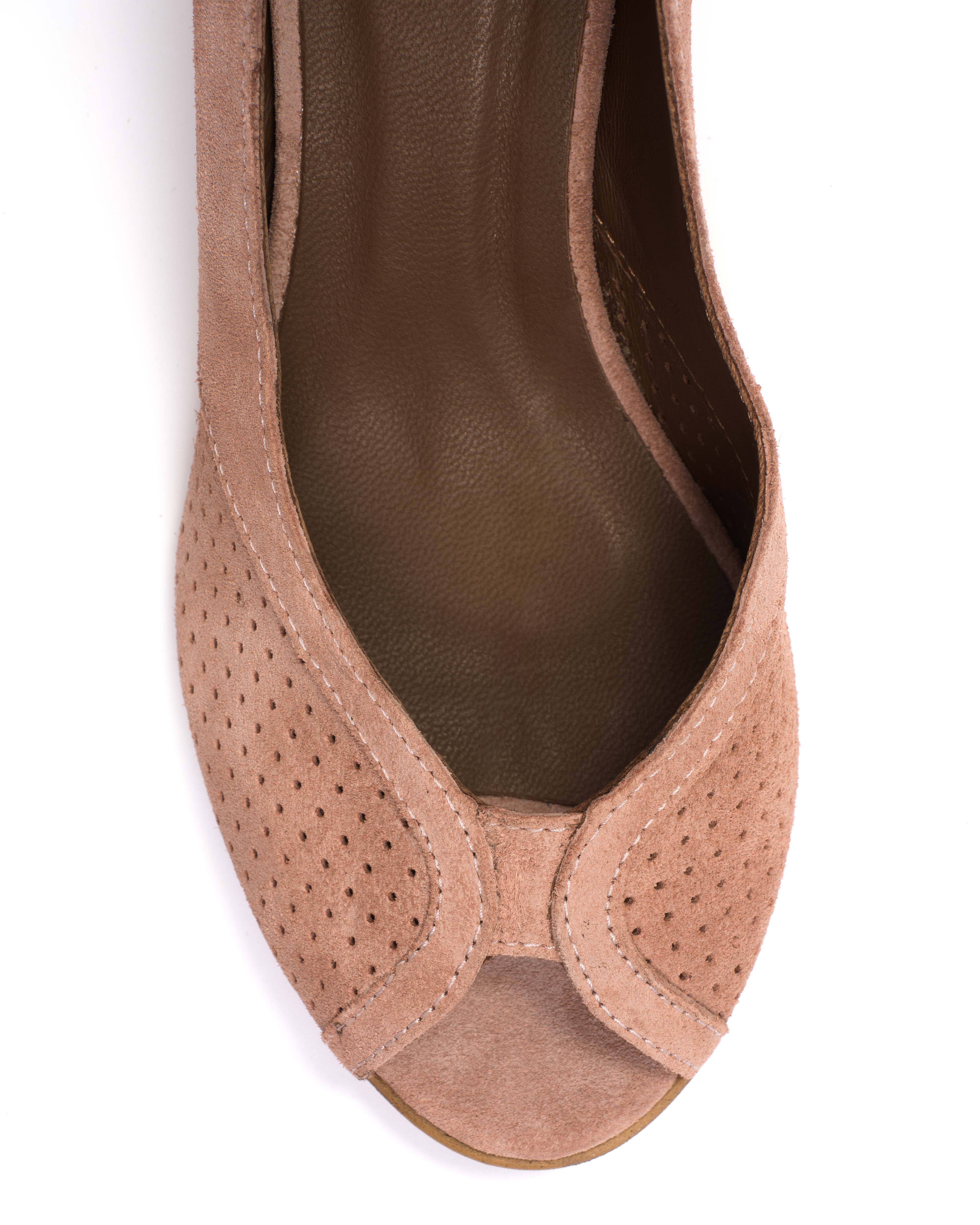 Tiffany stiletto Calf suede Burned rose - Image 6