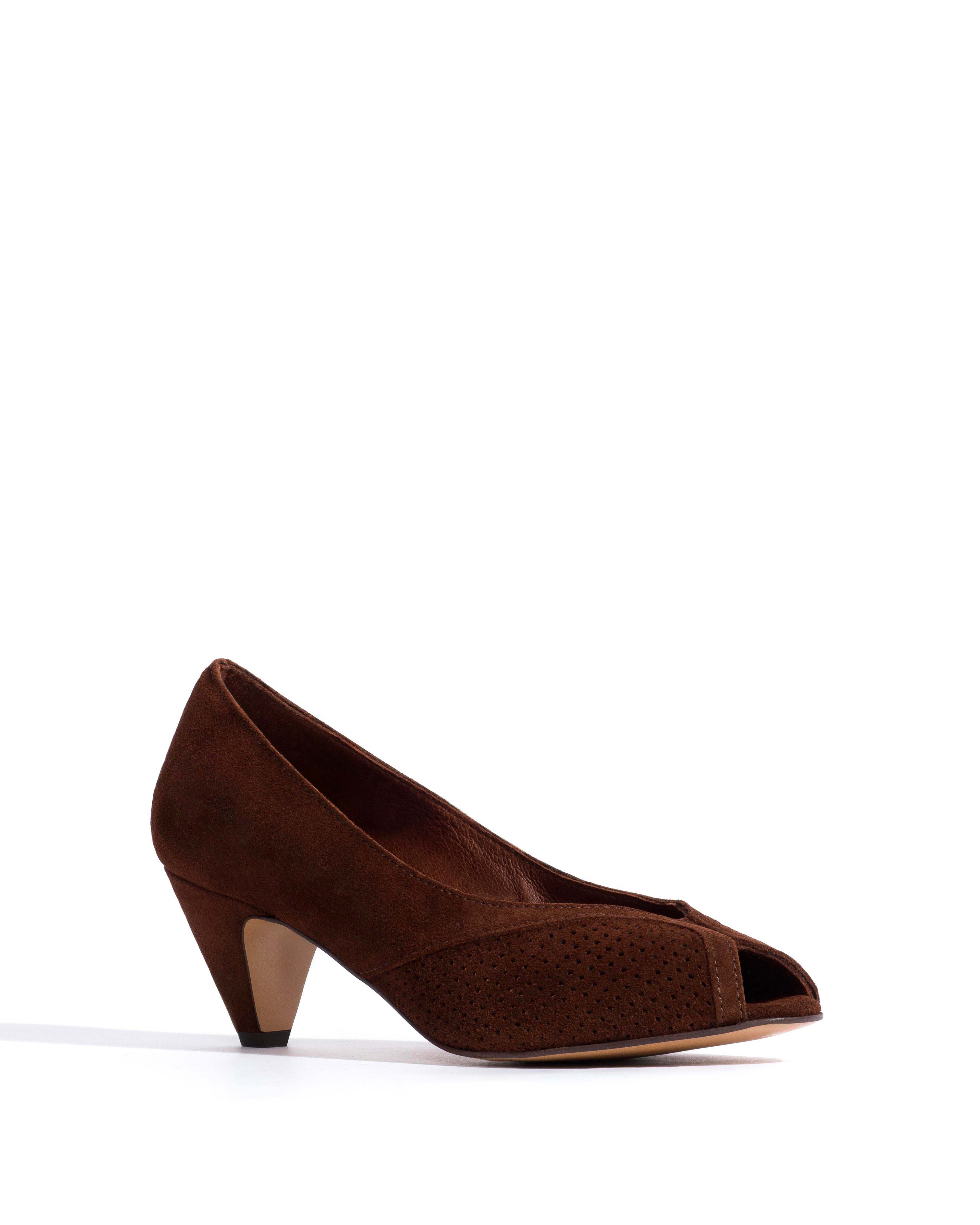 Tiffany stiletto Calf suede Chocolate - Image 2