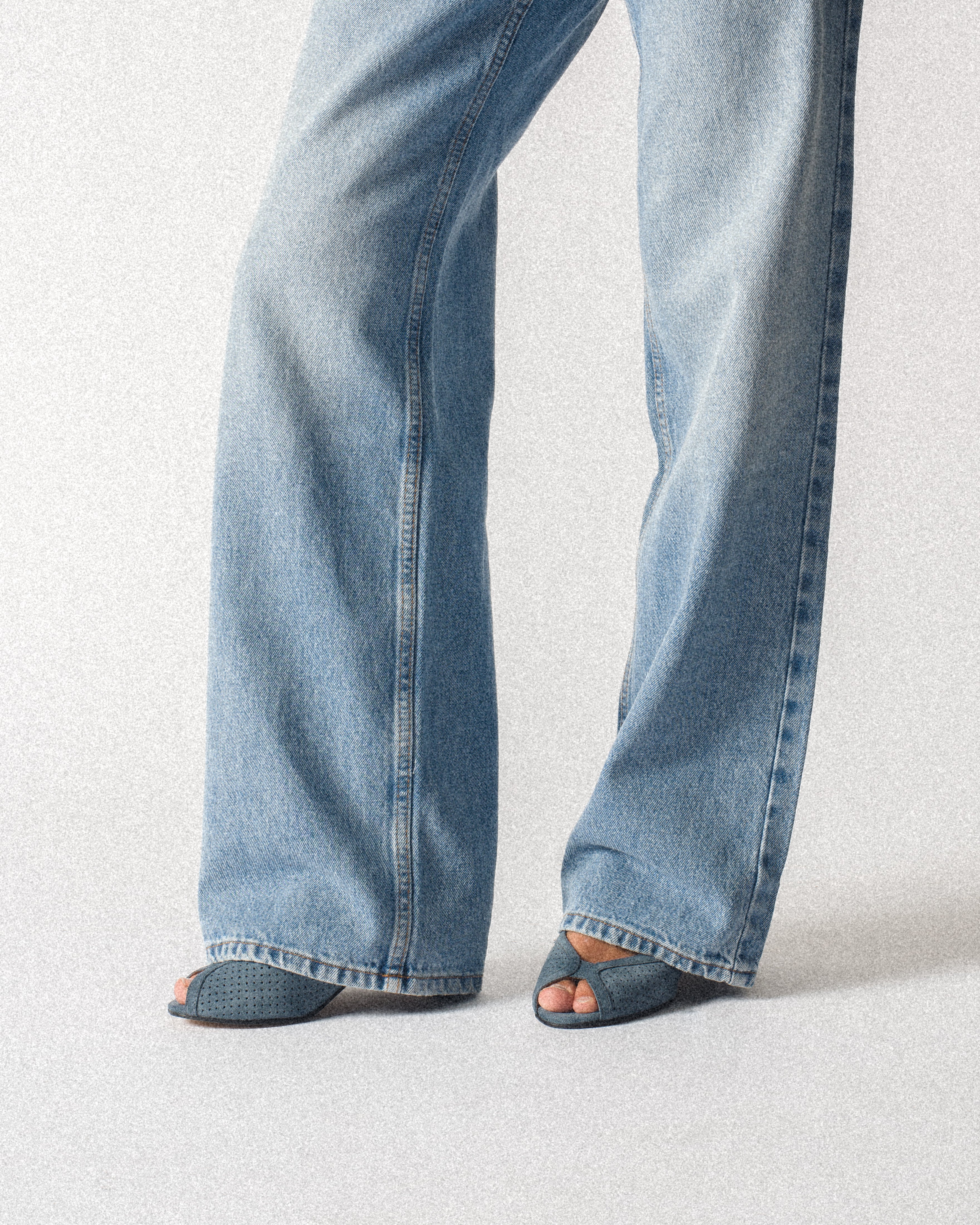 Tiffany stiletto Calf suede Denim blue - Image 3