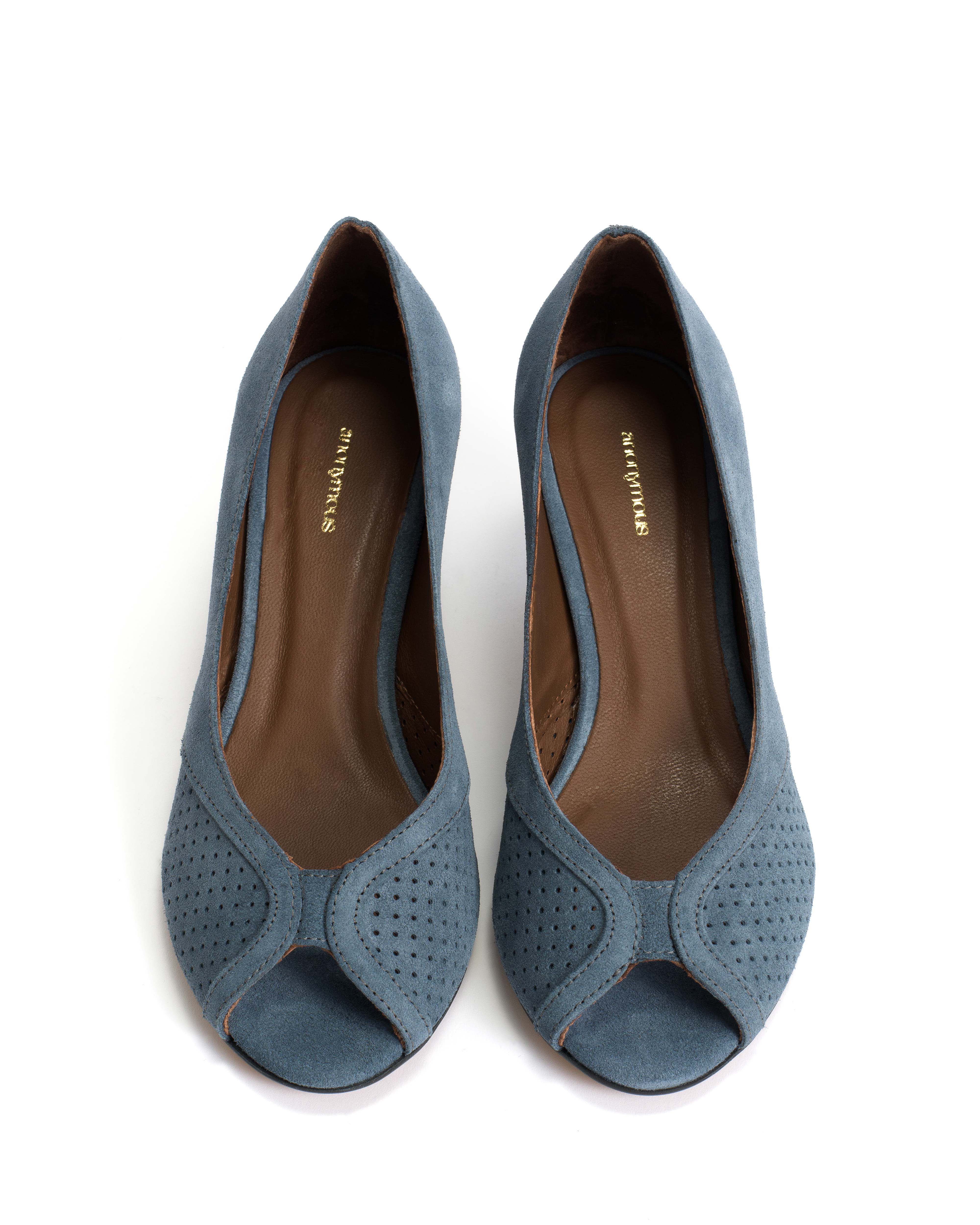 Tiffany stiletto Calf suede Denim blue - Image 4