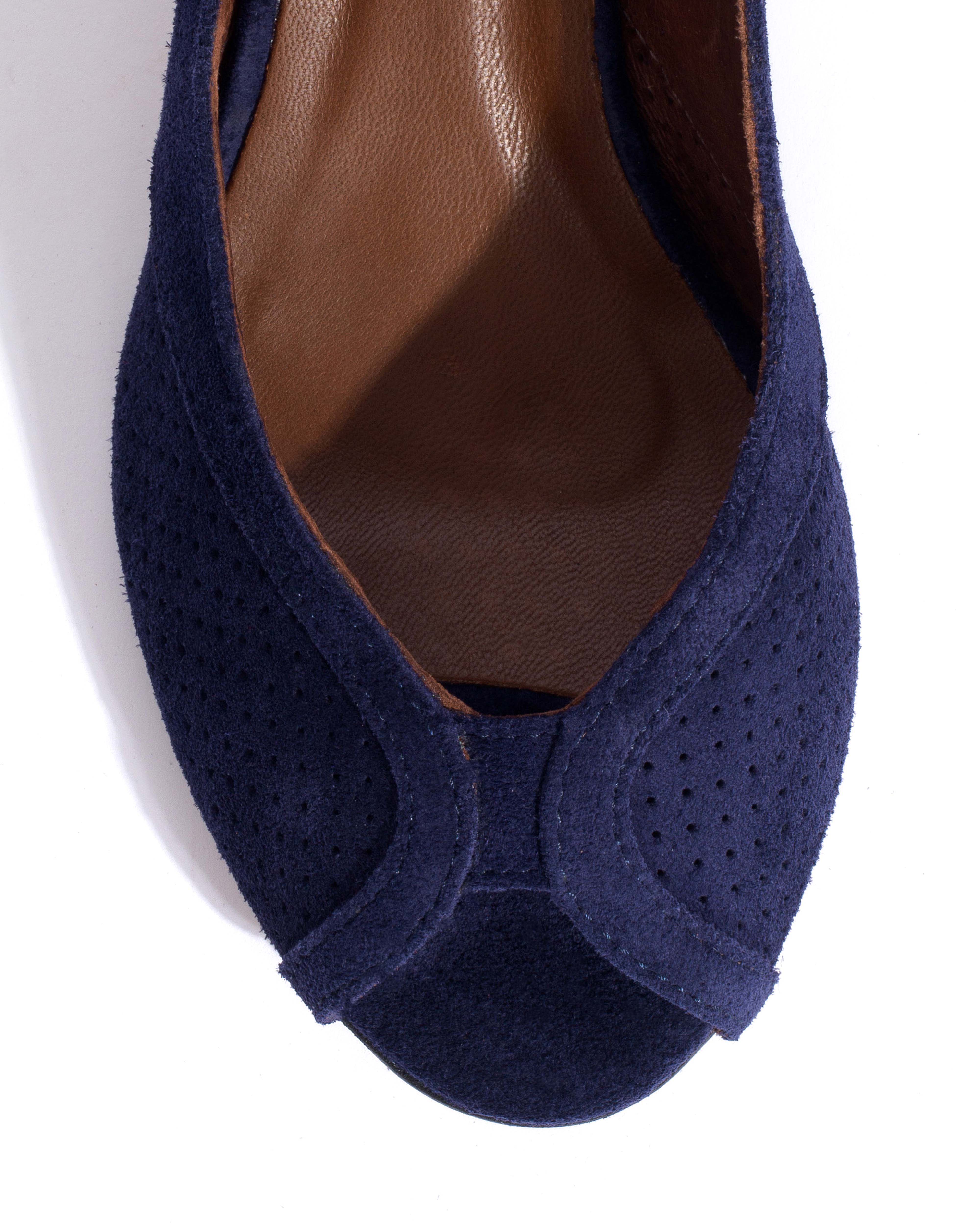 Tiffany stiletto Calf suede Ink blue - Image 5