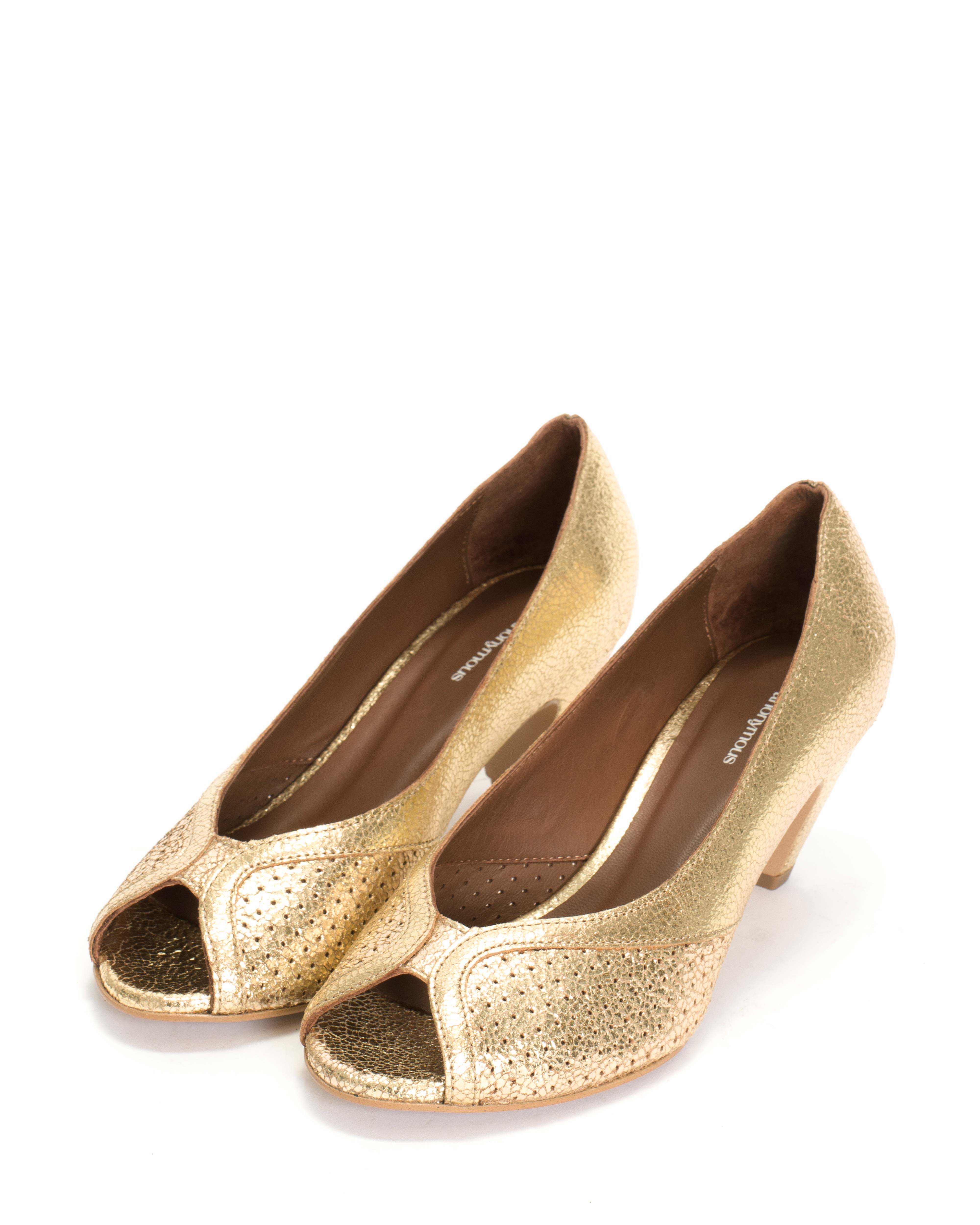 Tiffany stiletto Crackled metallic goat Gold - Image 2