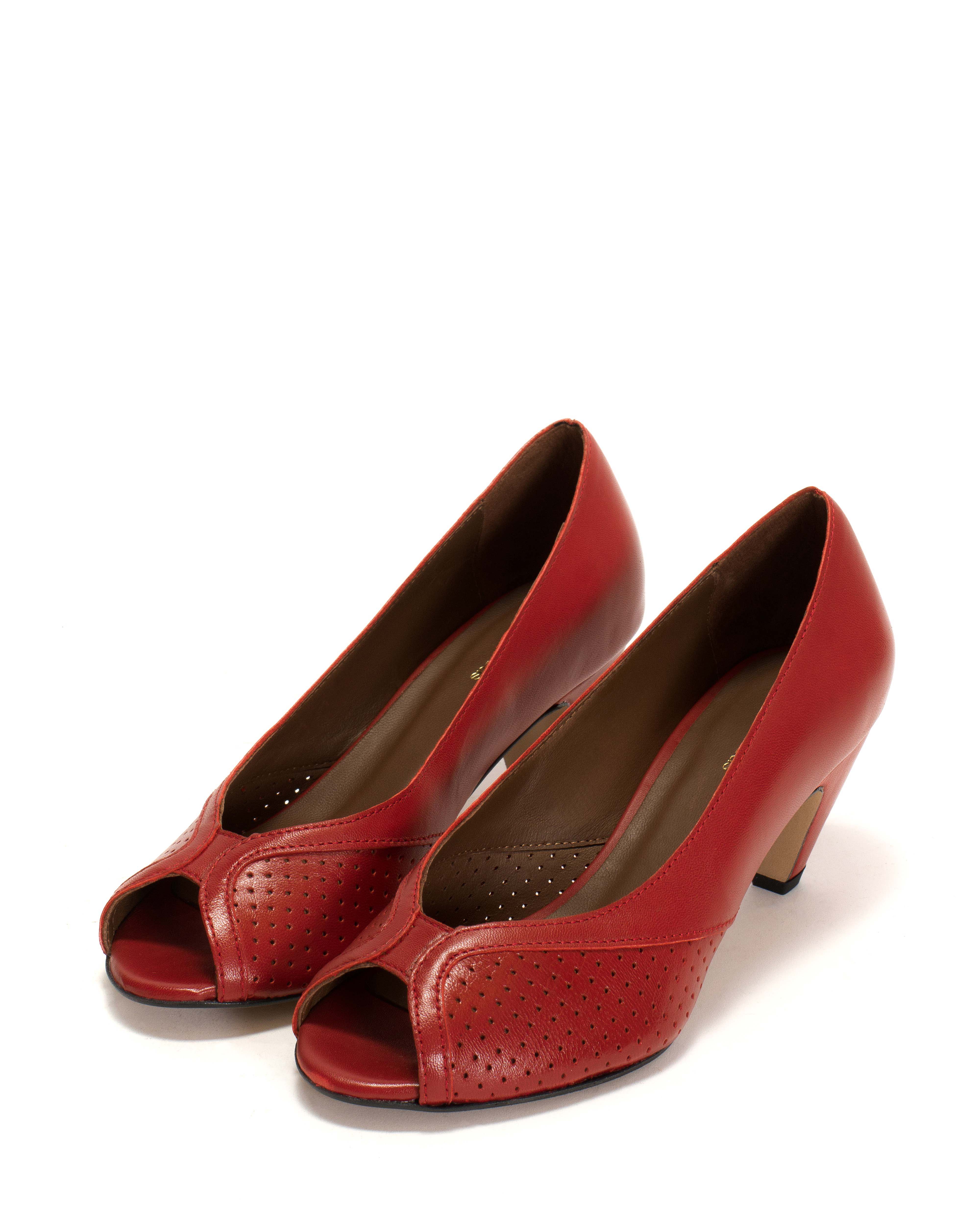 Tiffany stiletto Shiny lamb Ruby red - Image 2