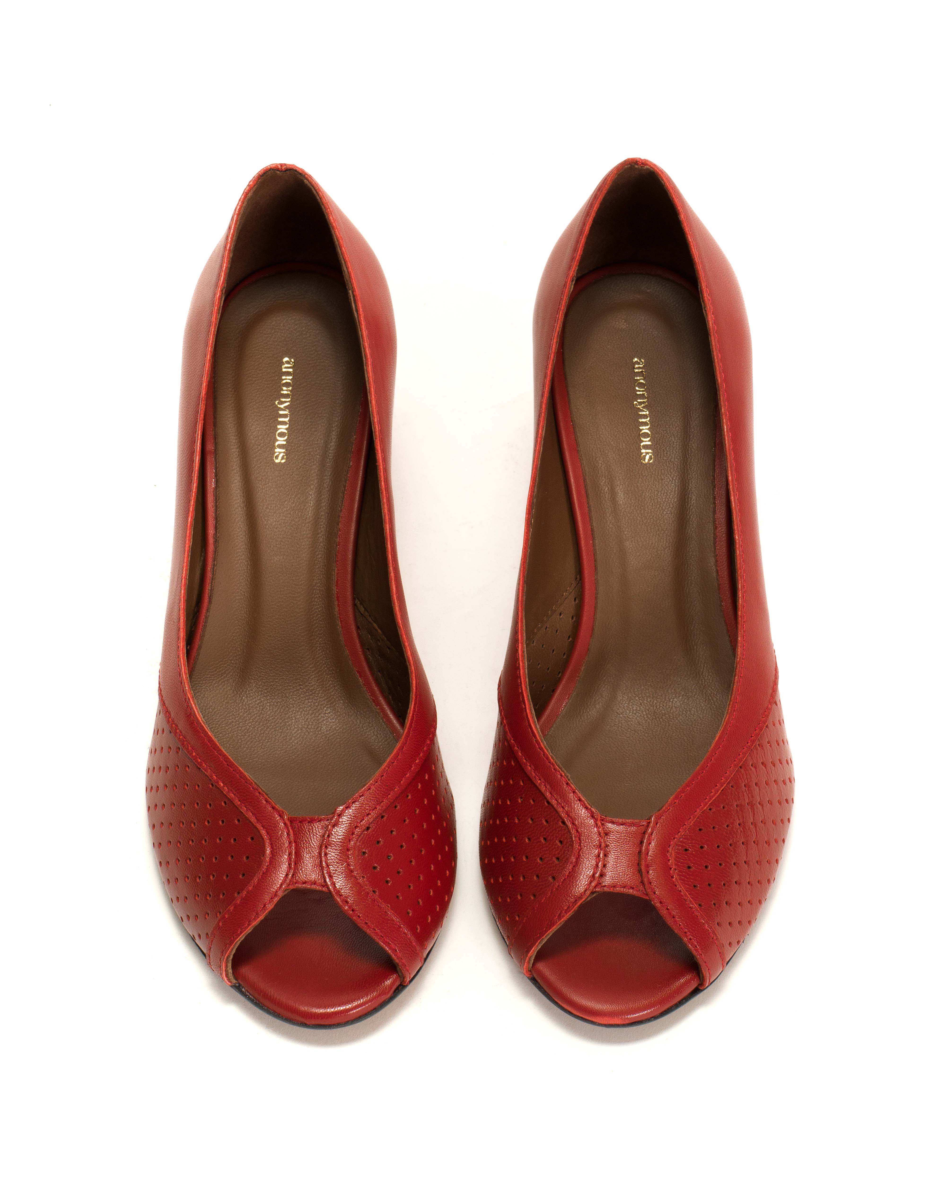 Tiffany stiletto Shiny lamb Ruby red - Image 4