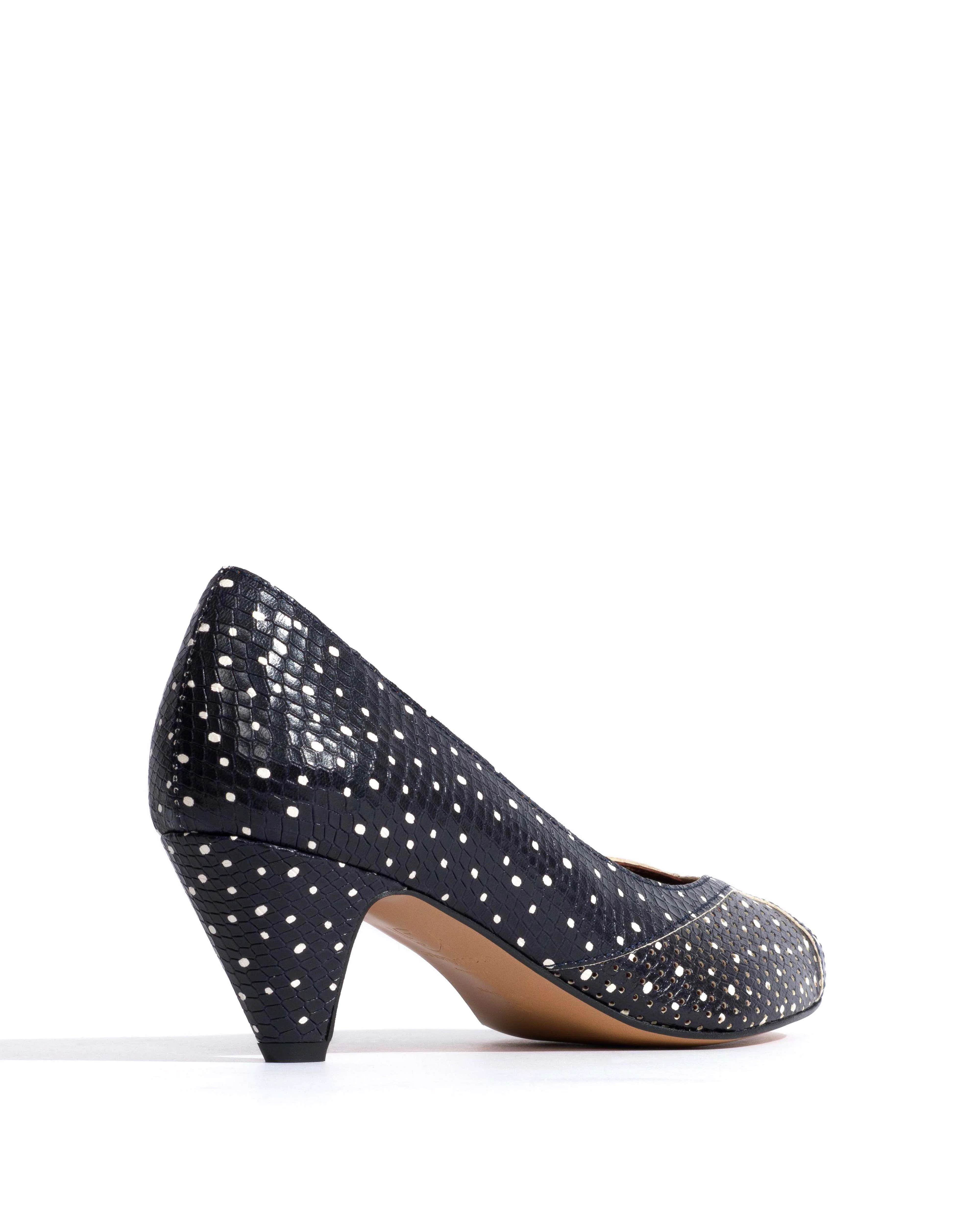 Tiffany stiletto Spotted snake calf Midnight blue - Image 2