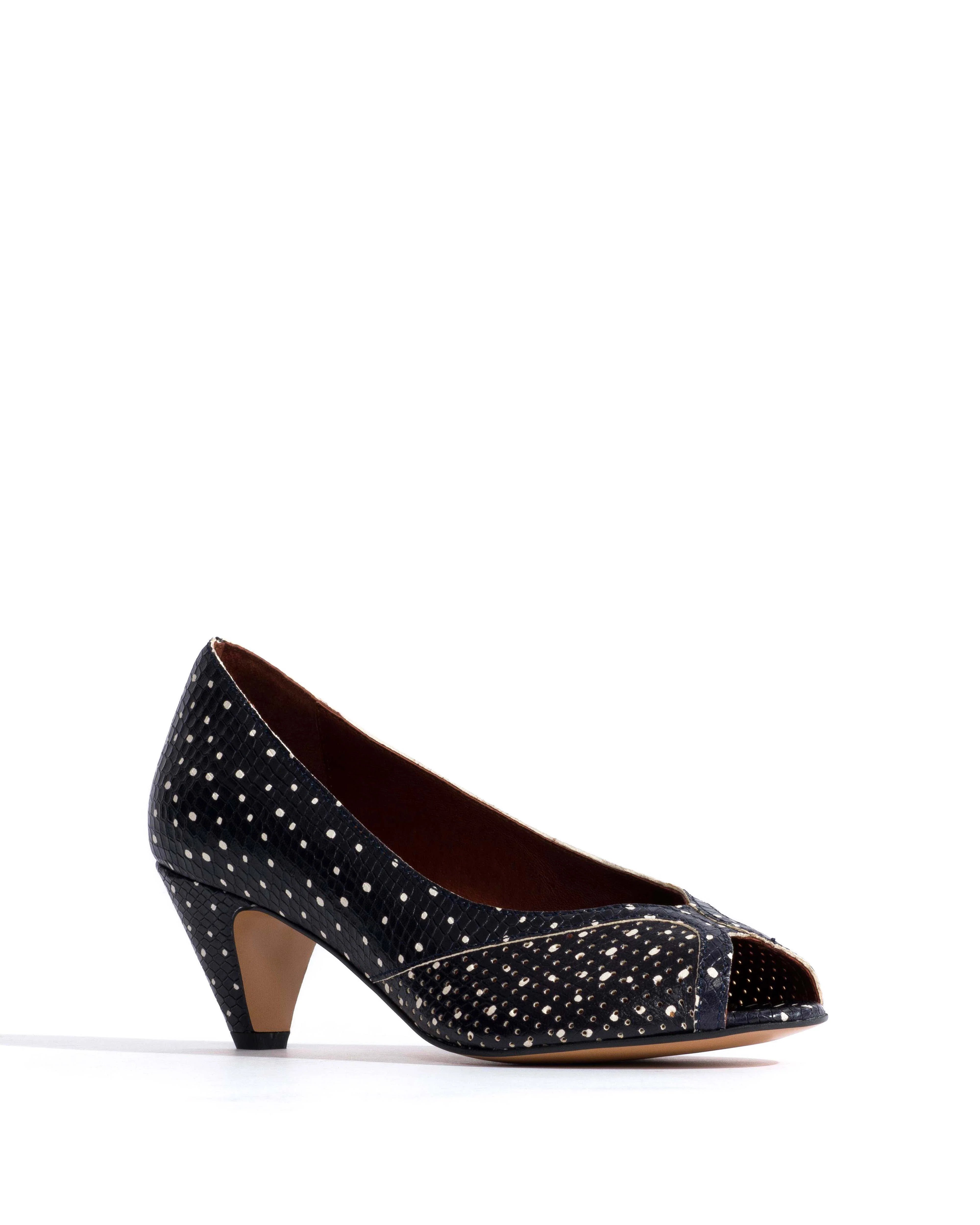 Tiffany stiletto Spotted snake calf Midnight blue - Image 3