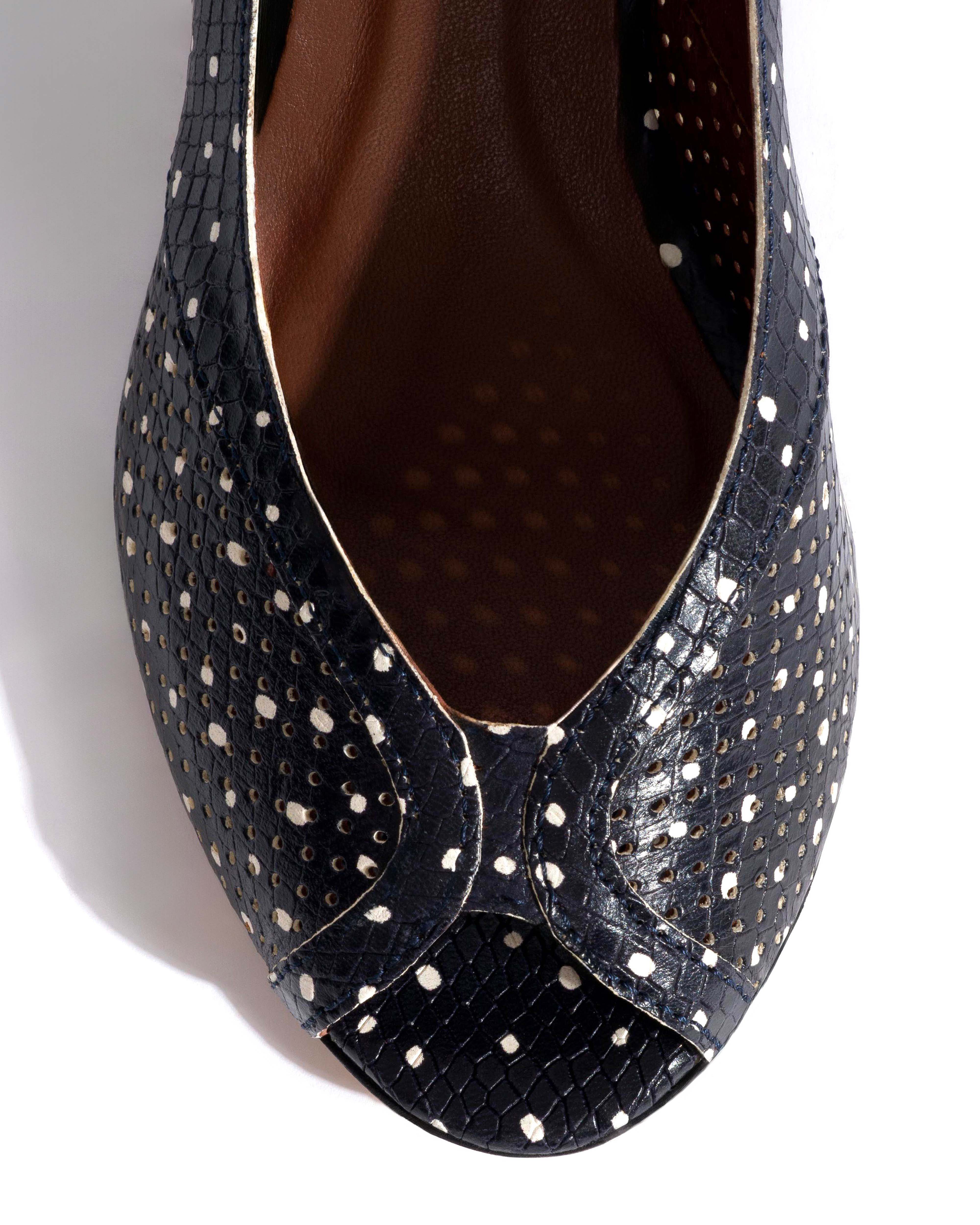 Tiffany stiletto Spotted snake calf Midnight blue - Image 5