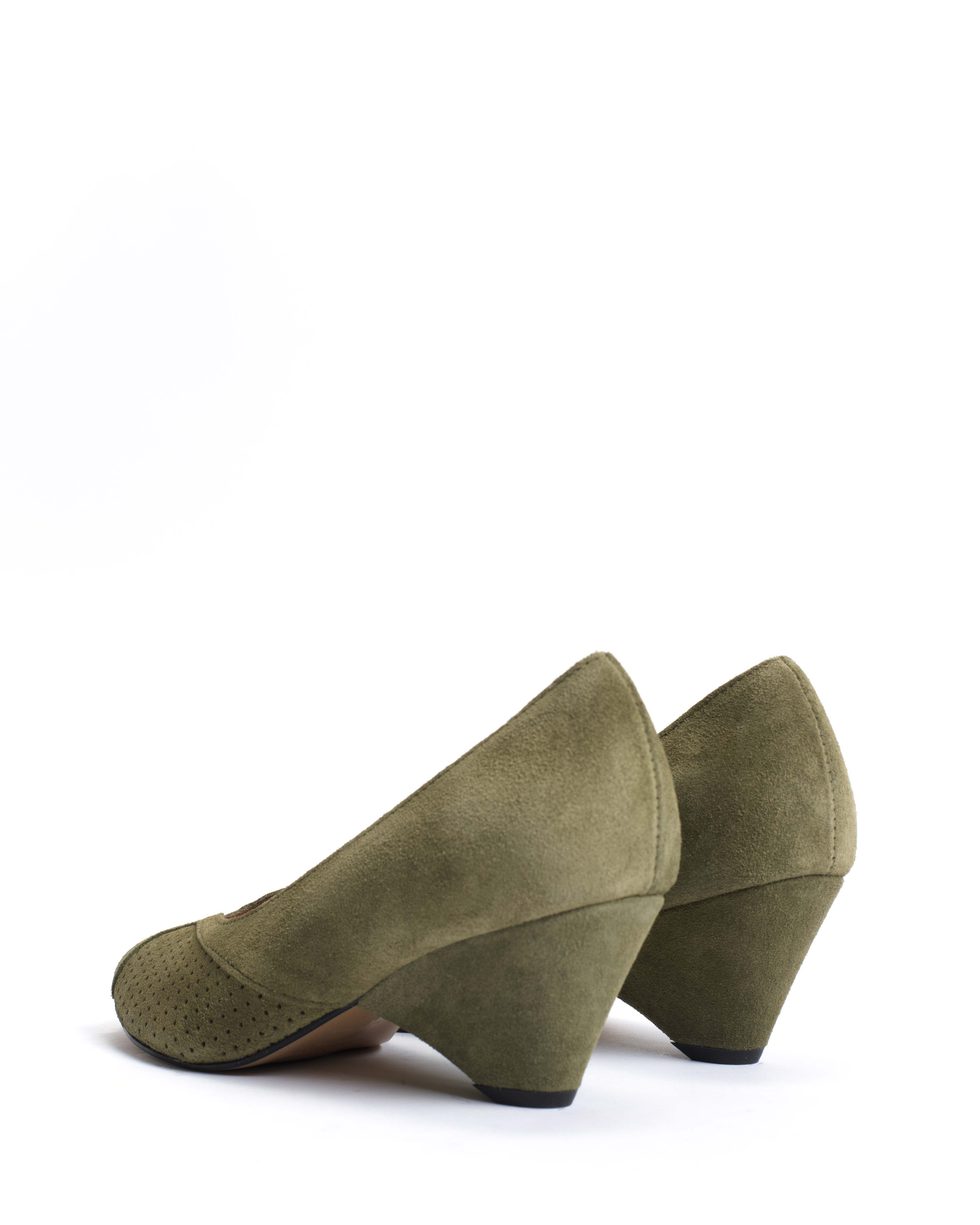 Tiffany triangle Calf suede Olive green - Image 4
