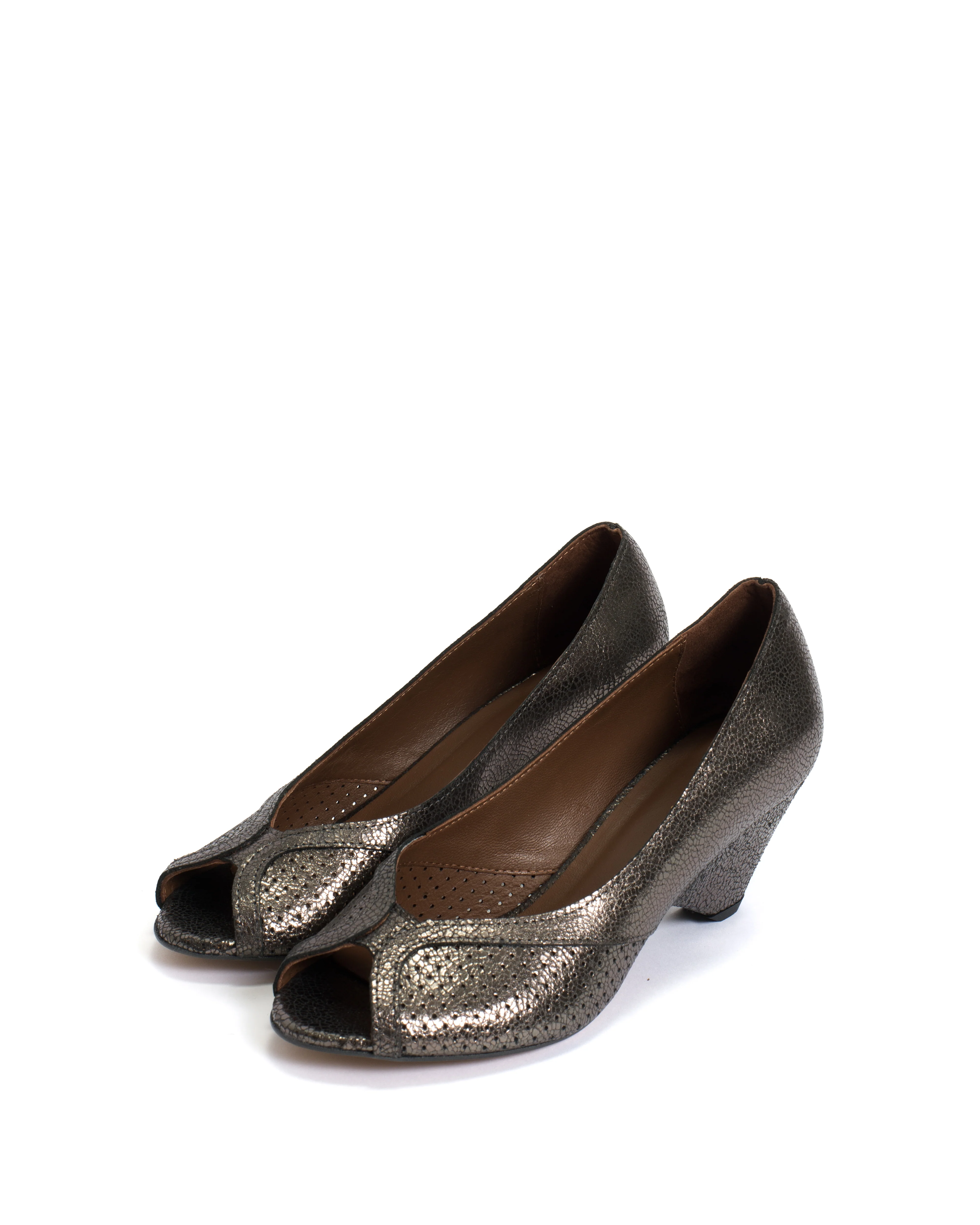 Tiffany triangle Crackled metallic goat Platinum - Image 2