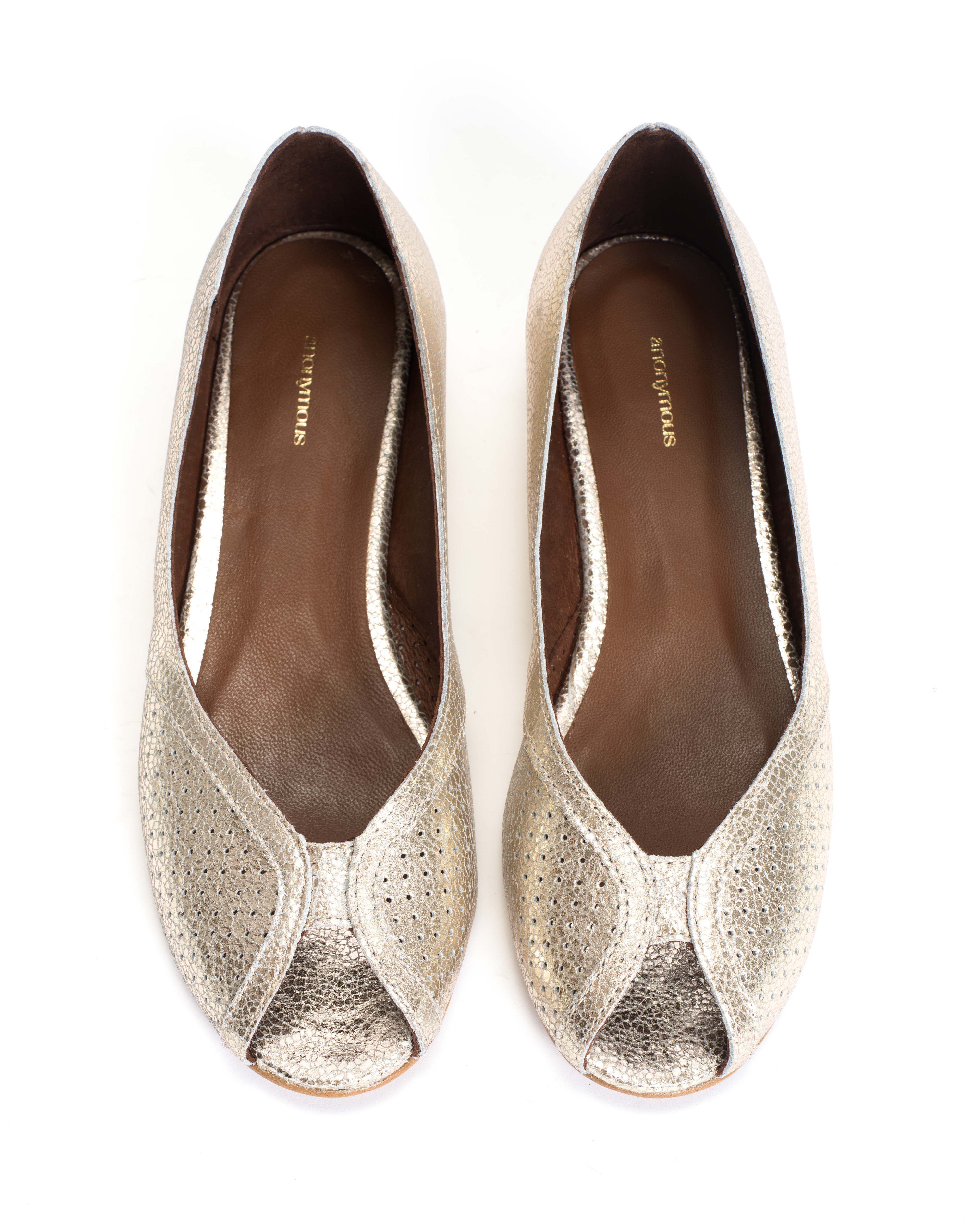 Tiffy Crackled metallic goat Champagne - Image 3
