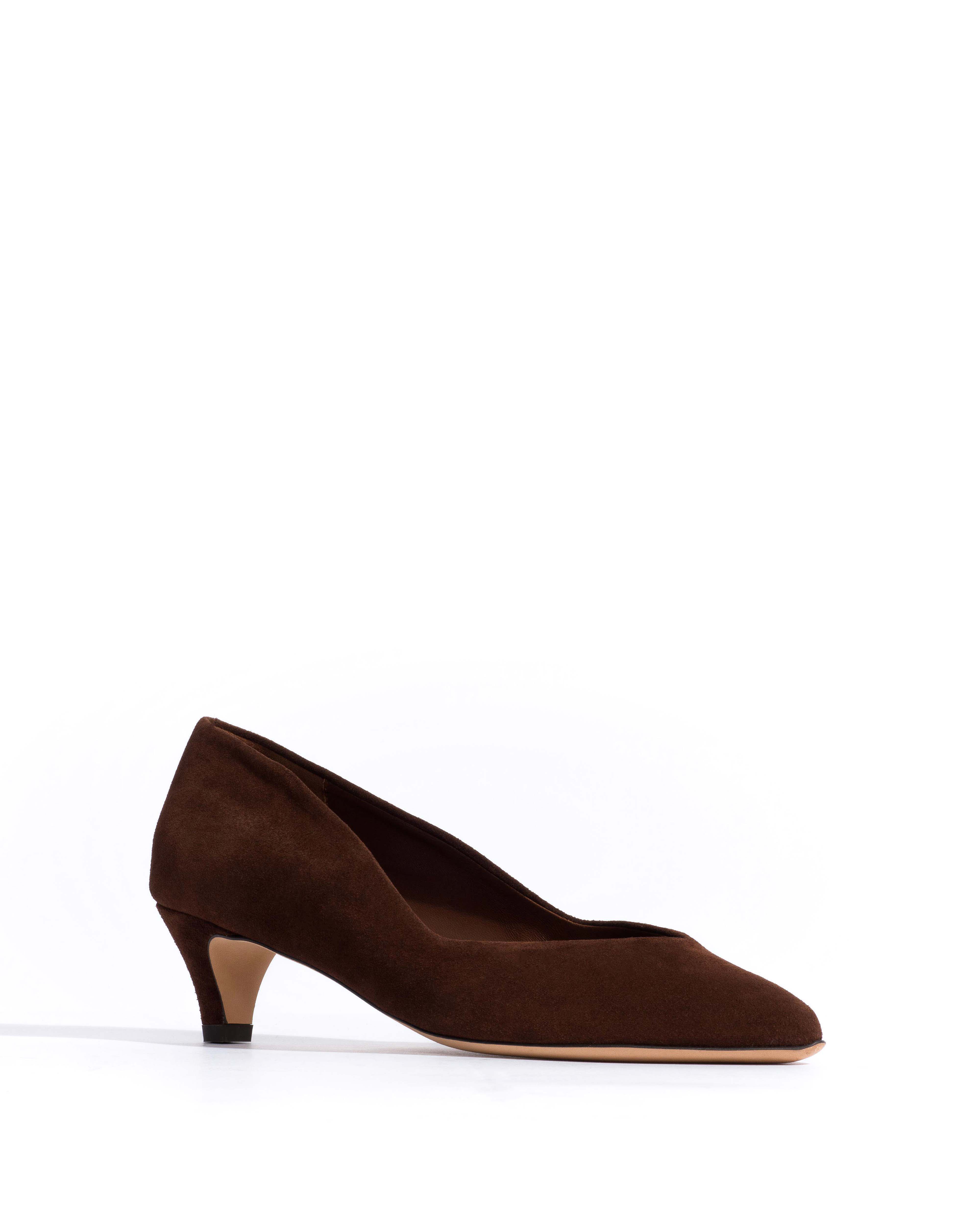 Trini 40 stiletto Calf suede Chocolate - Image 2