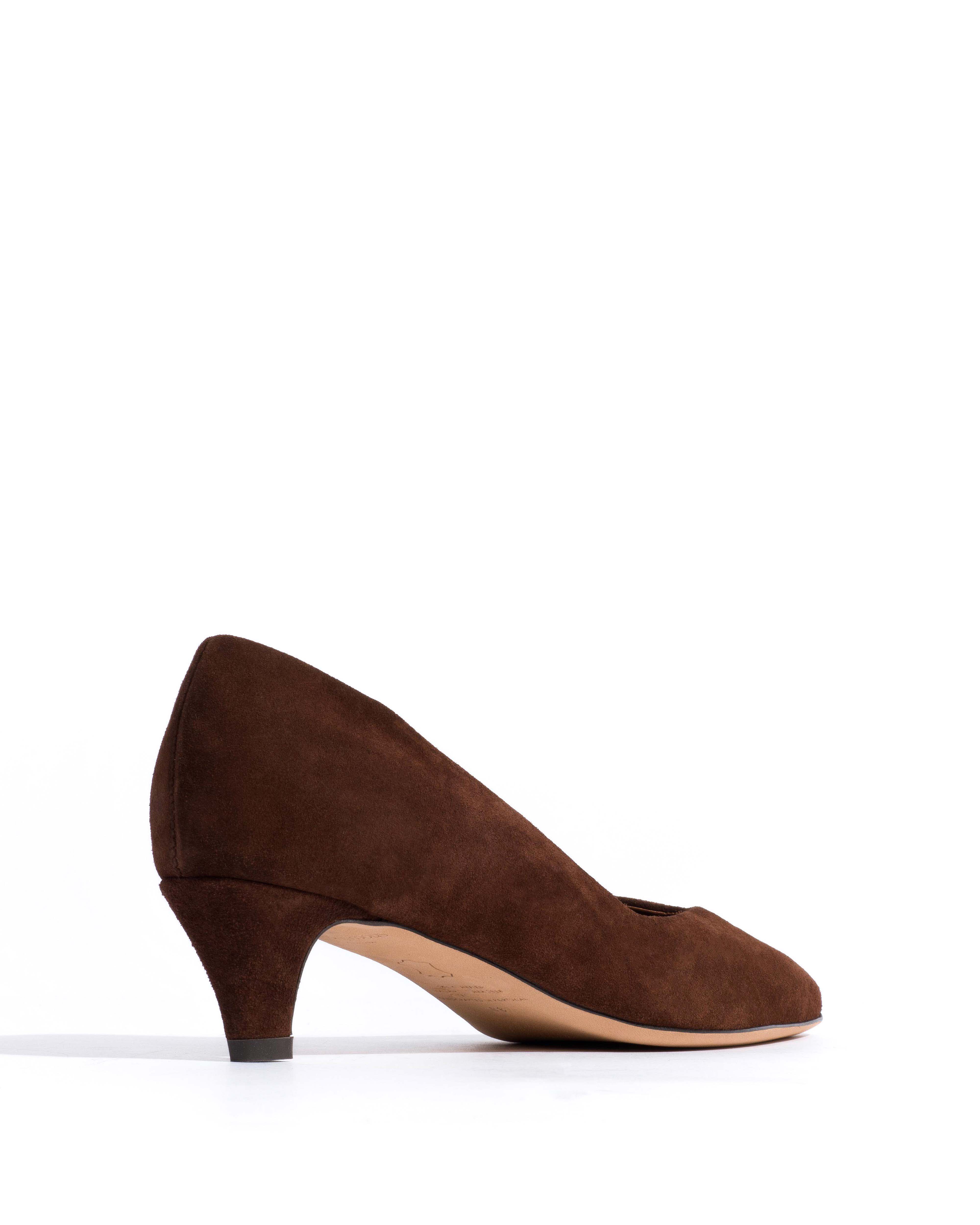 Trini 40 stiletto Calf suede Chocolate - Image 3