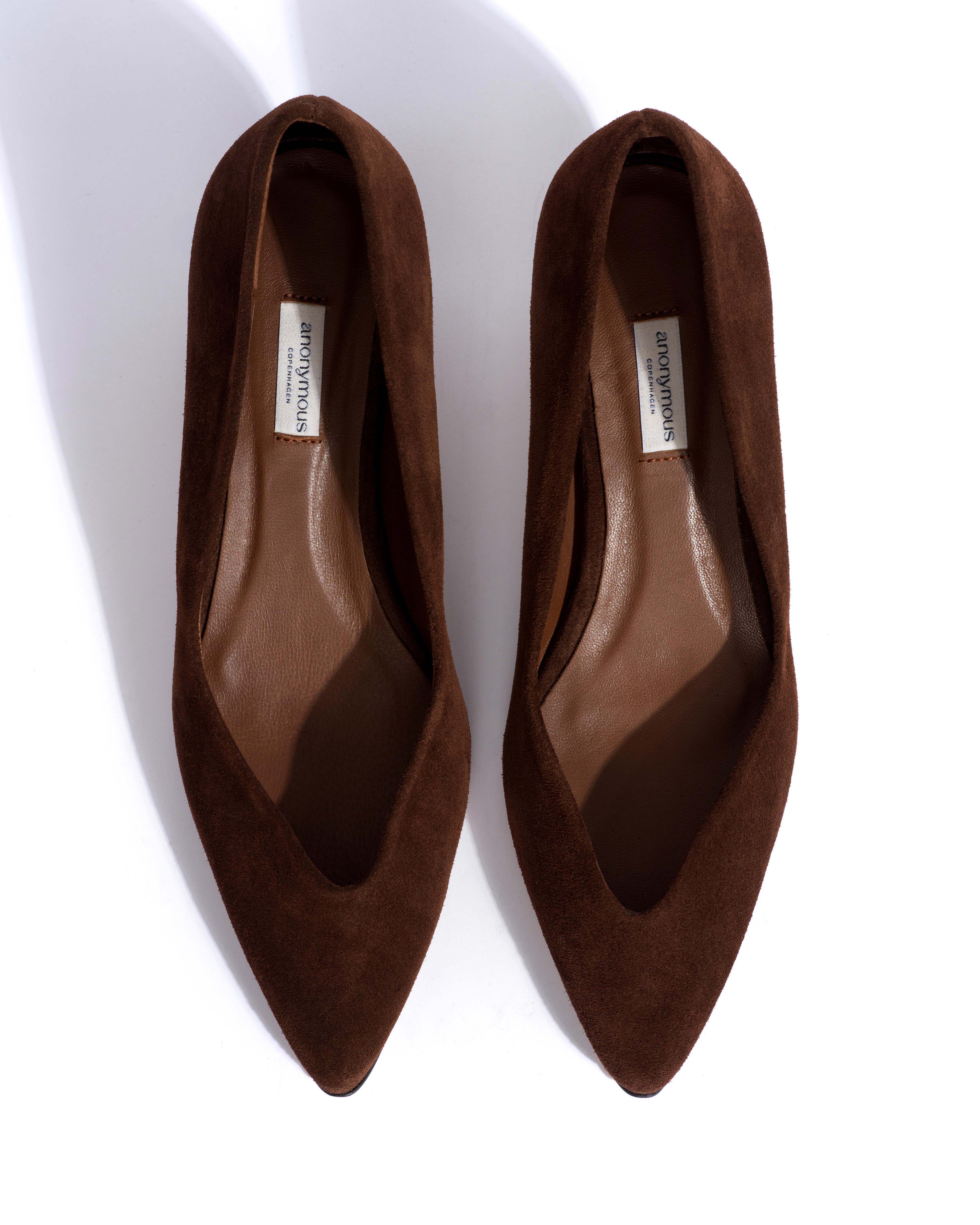 Trini 40 stiletto Calf suede Chocolate - Image 4