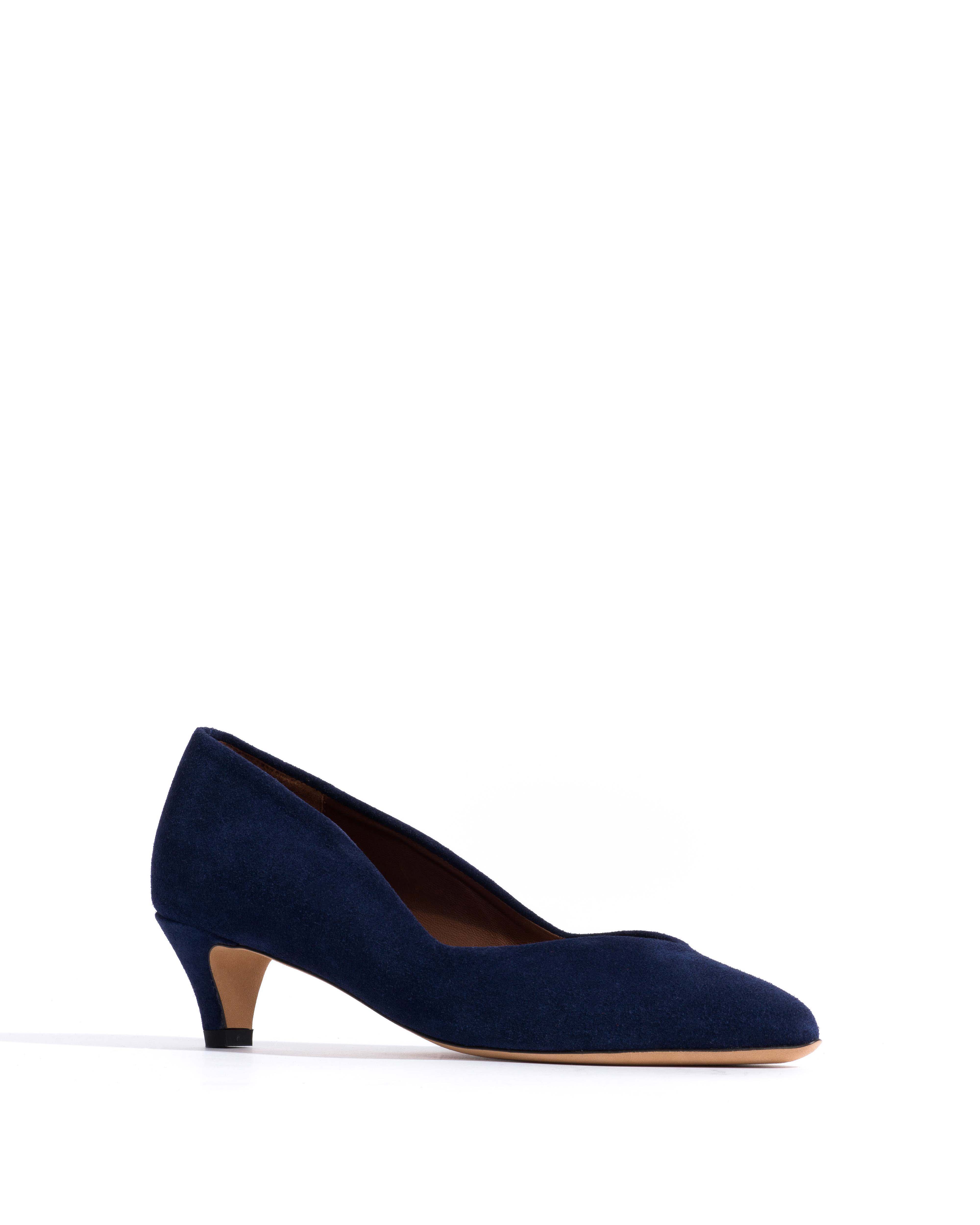 Trini 40 stiletto Calf suede Ink blue - Image 2