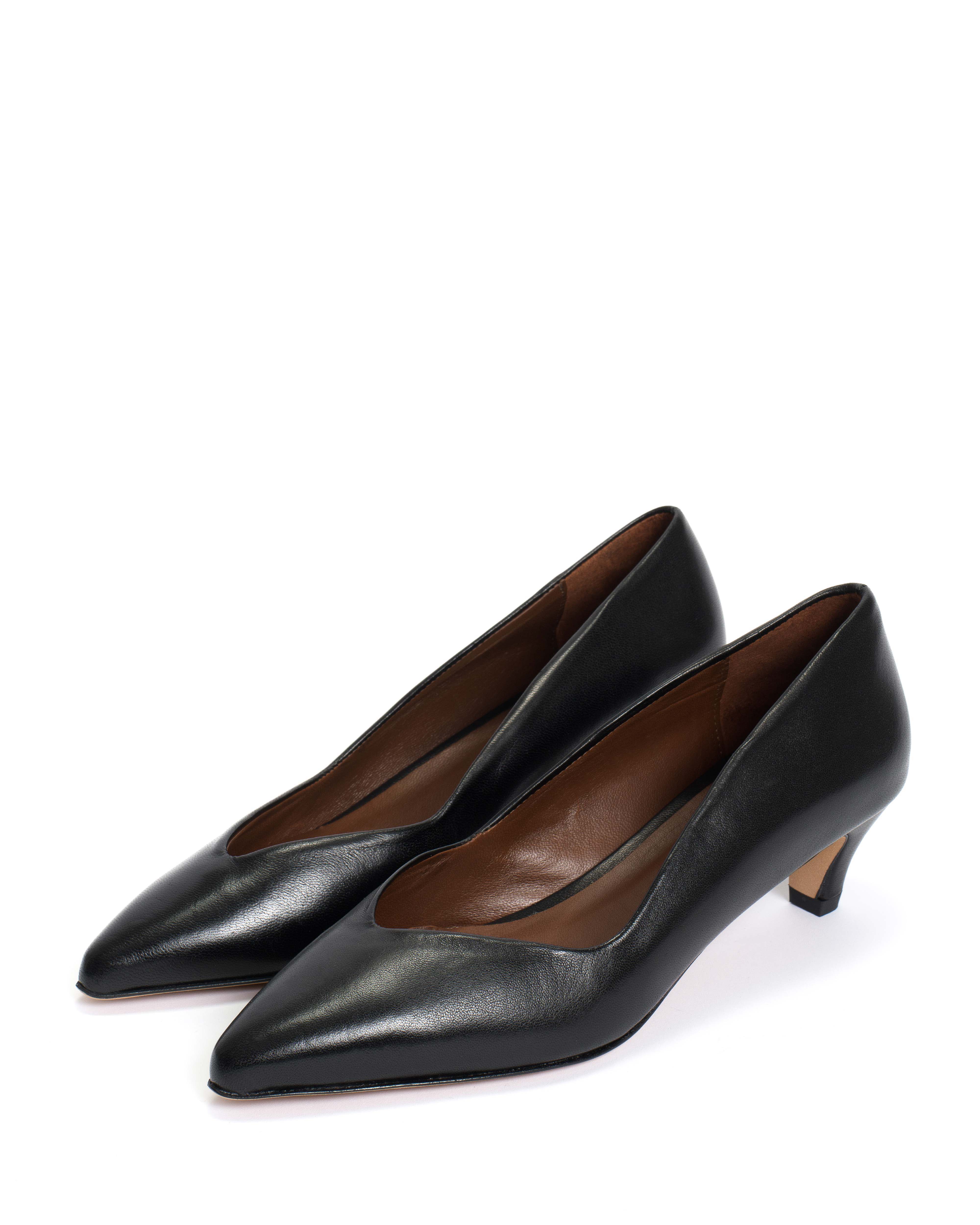 Trini 40 stiletto Shiny lamb Black - Image 2
