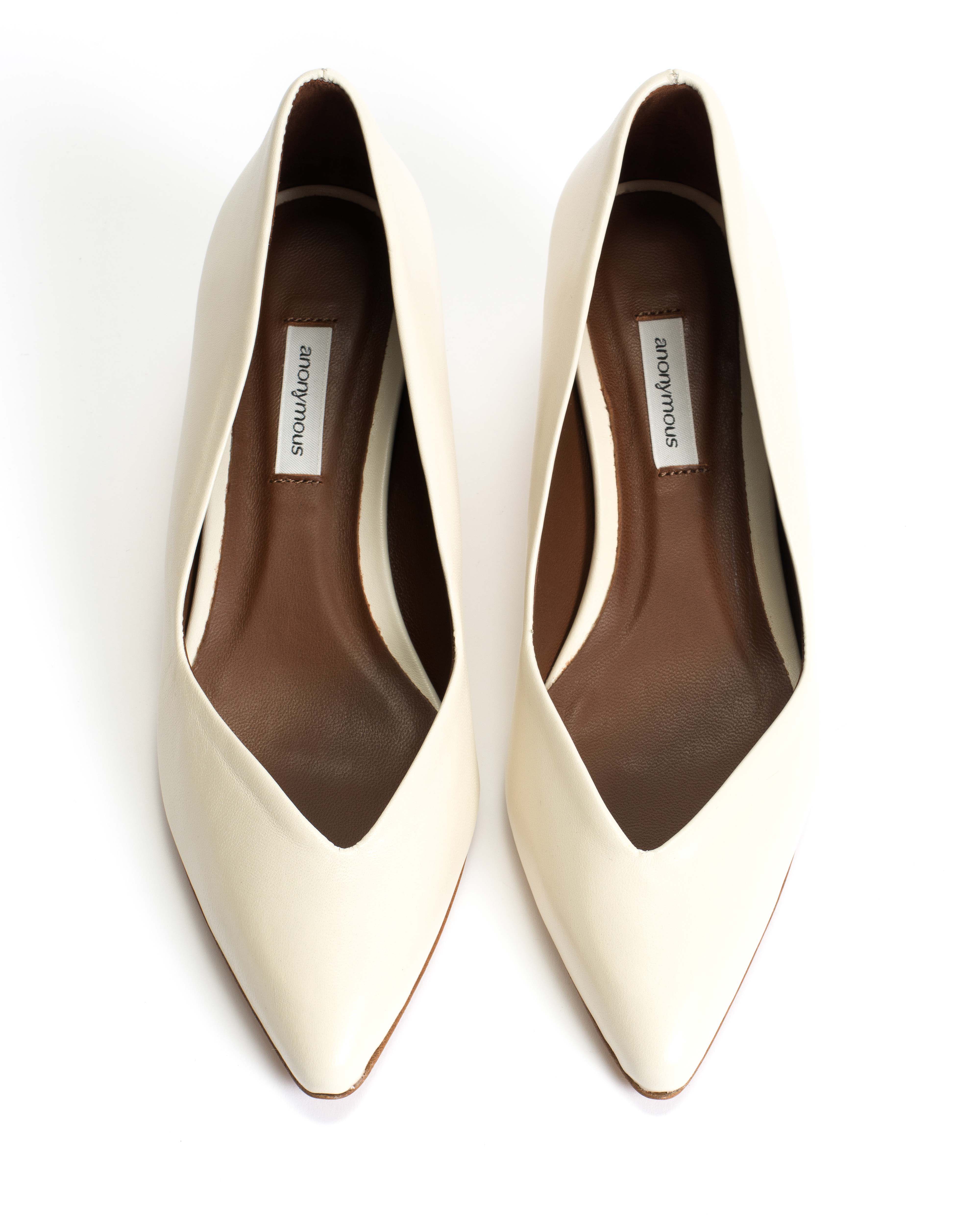 Trini 40 stiletto Shiny lamb White sand - Image 3