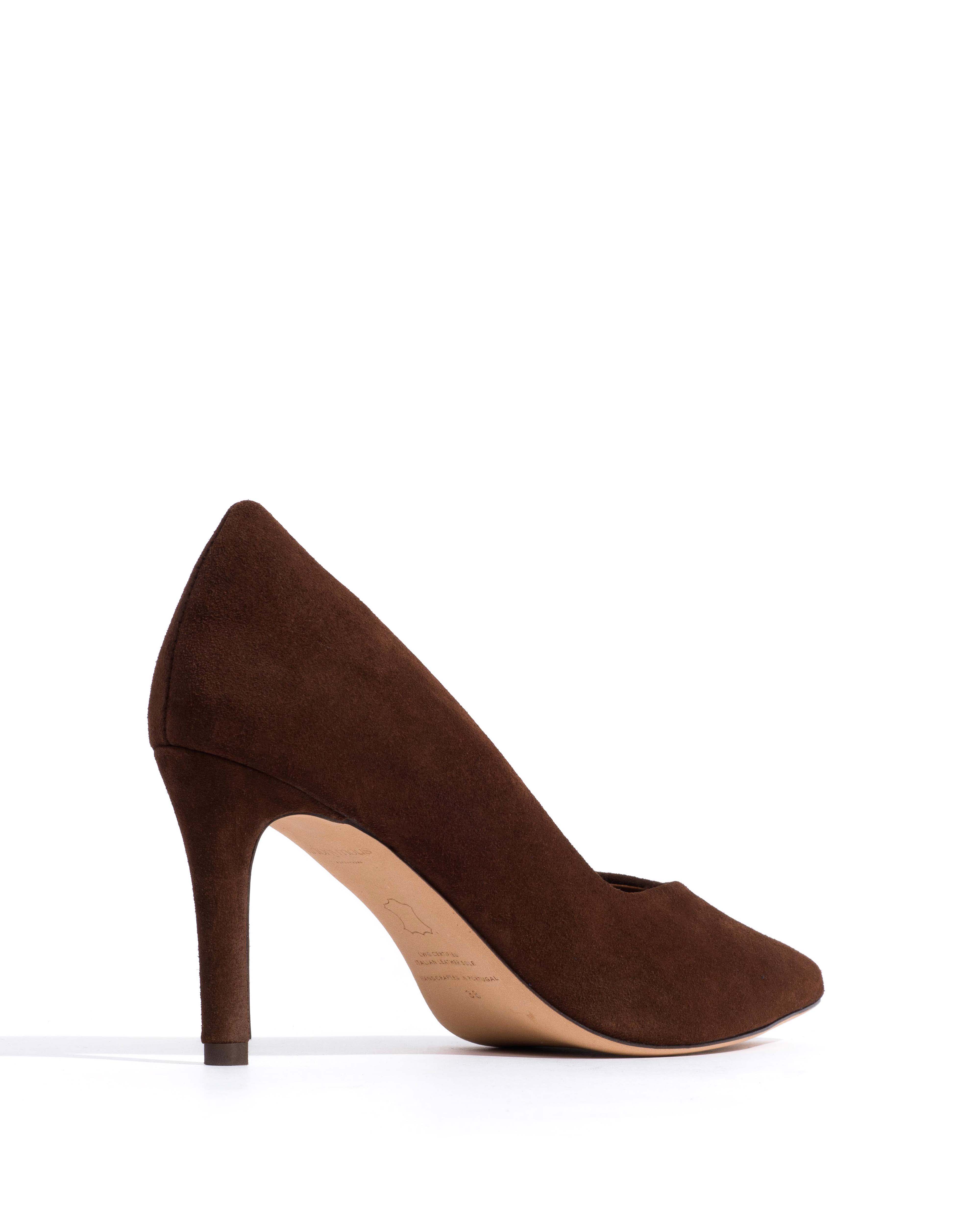 Trini 75 Calf suede Chocolate - Image 3