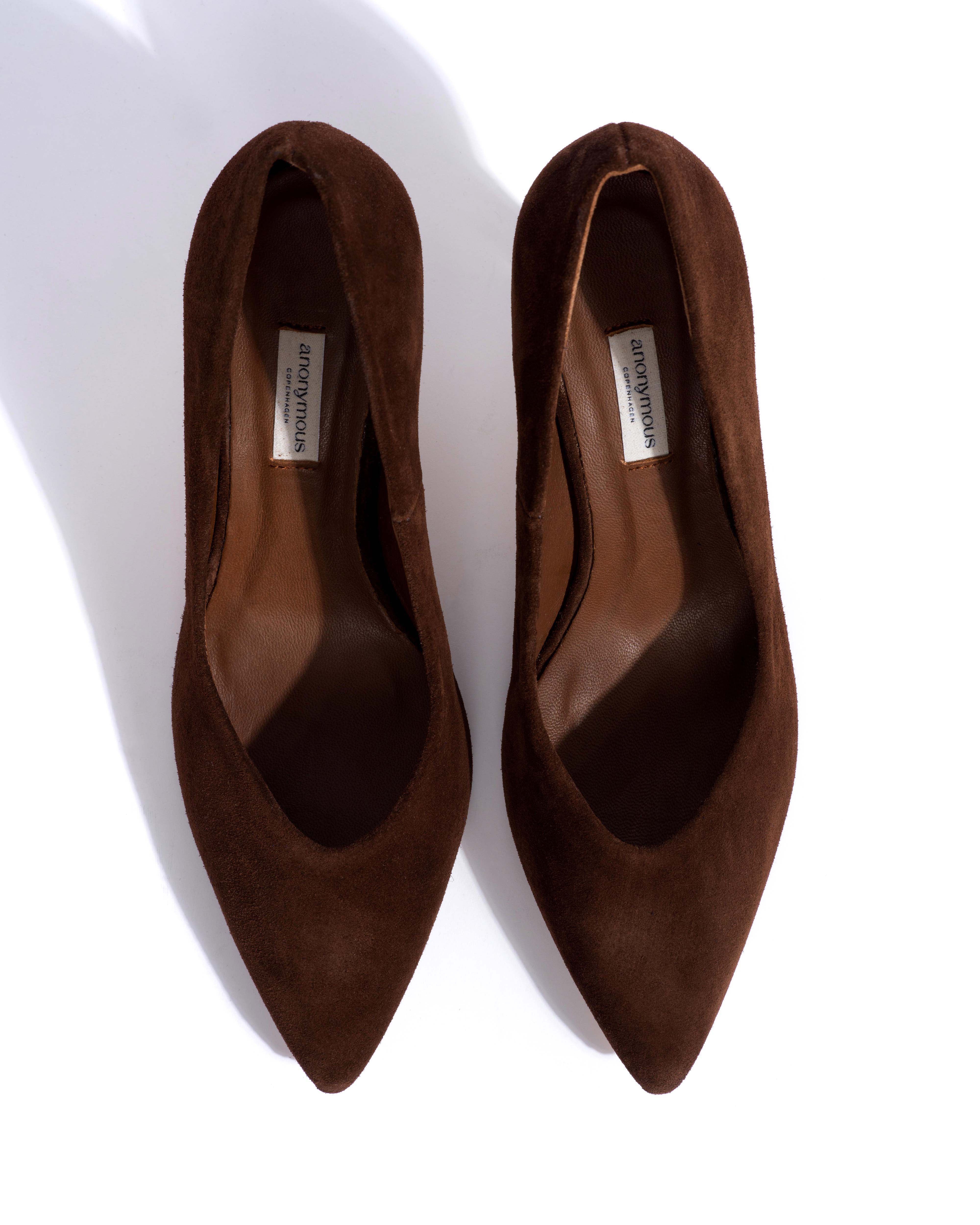 Trini 75 Calf suede Chocolate - Image 4