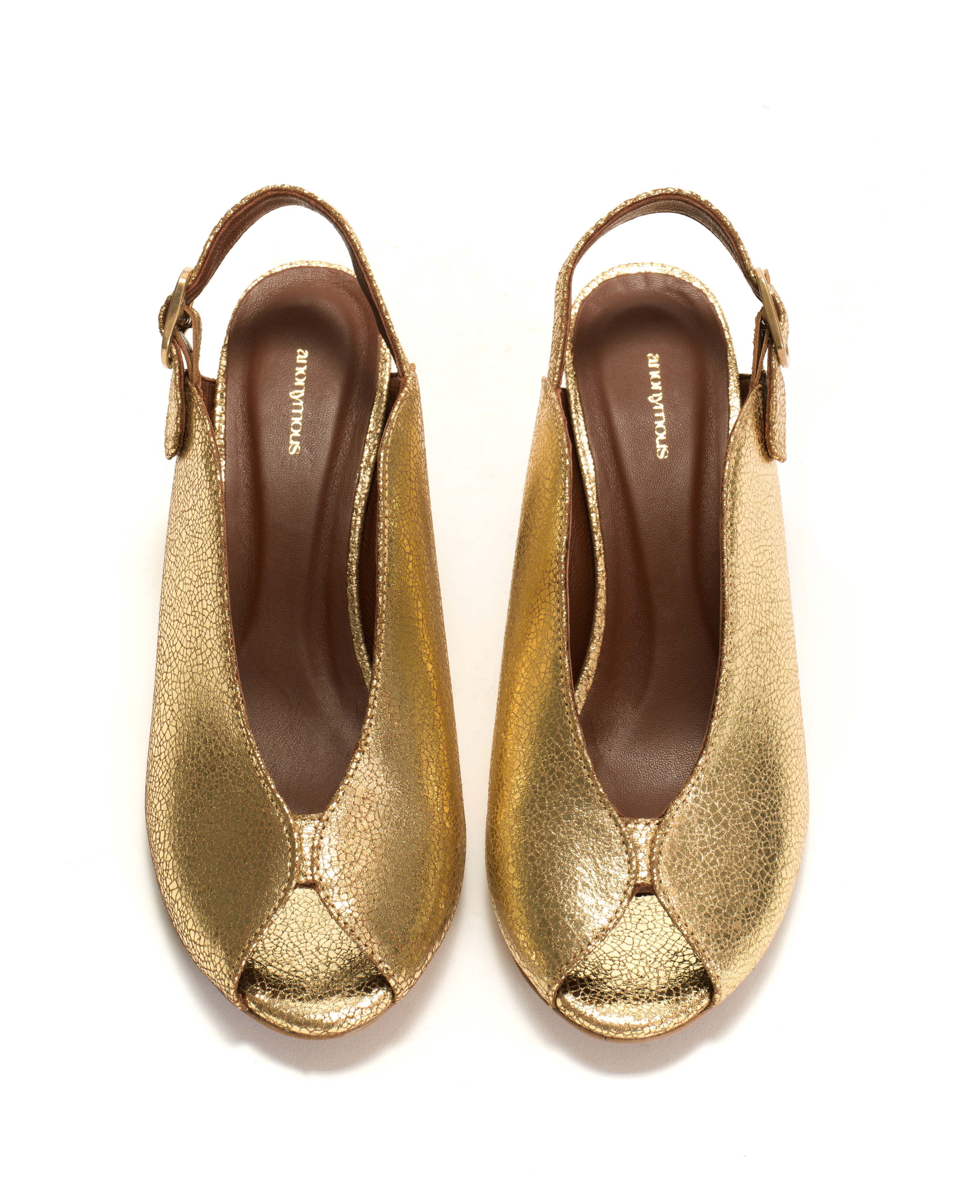 Trisia Crackled metallic goat Gold - Image 3