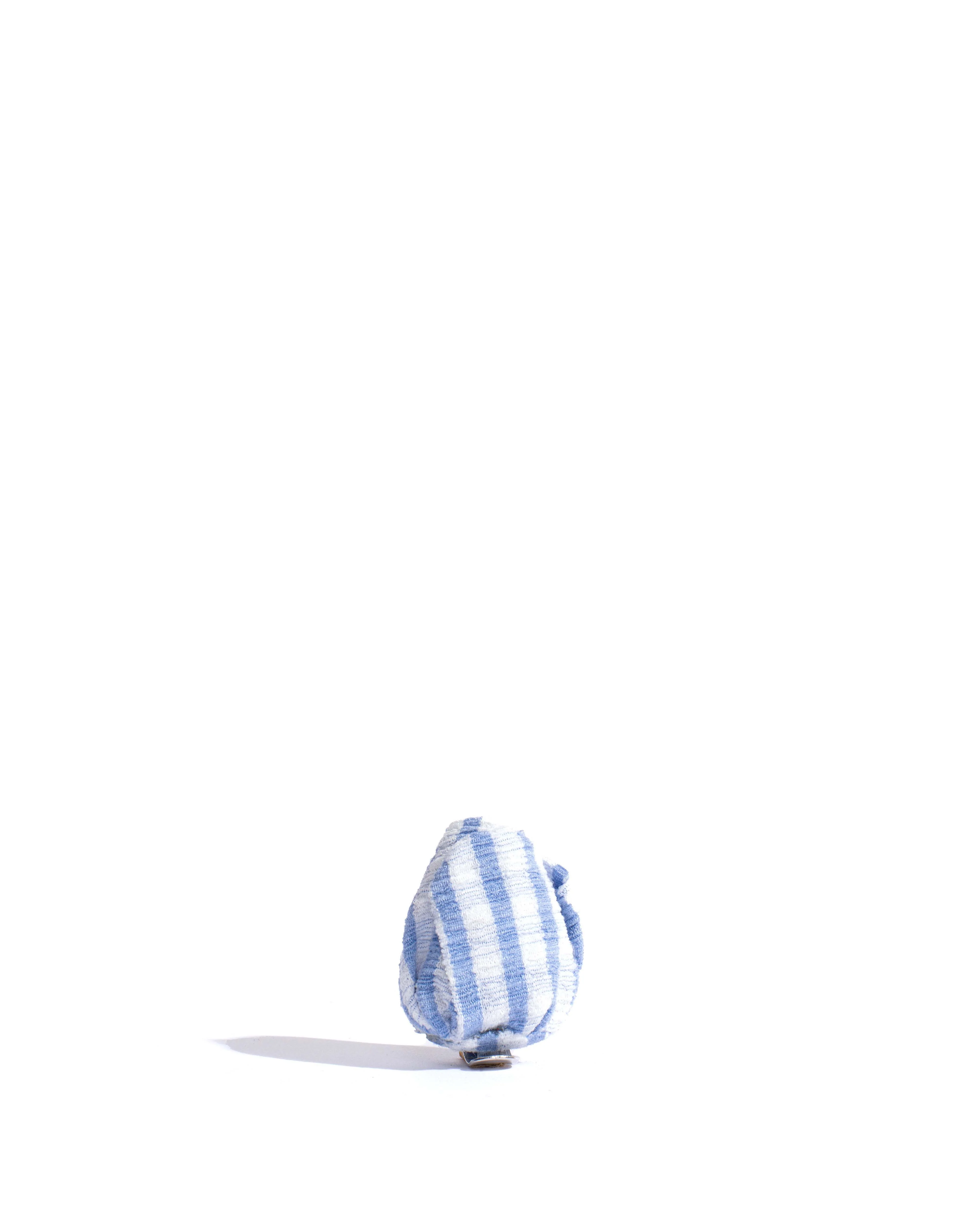 Tulip shoe clip Pleated gingham Bubble blue - Image 2