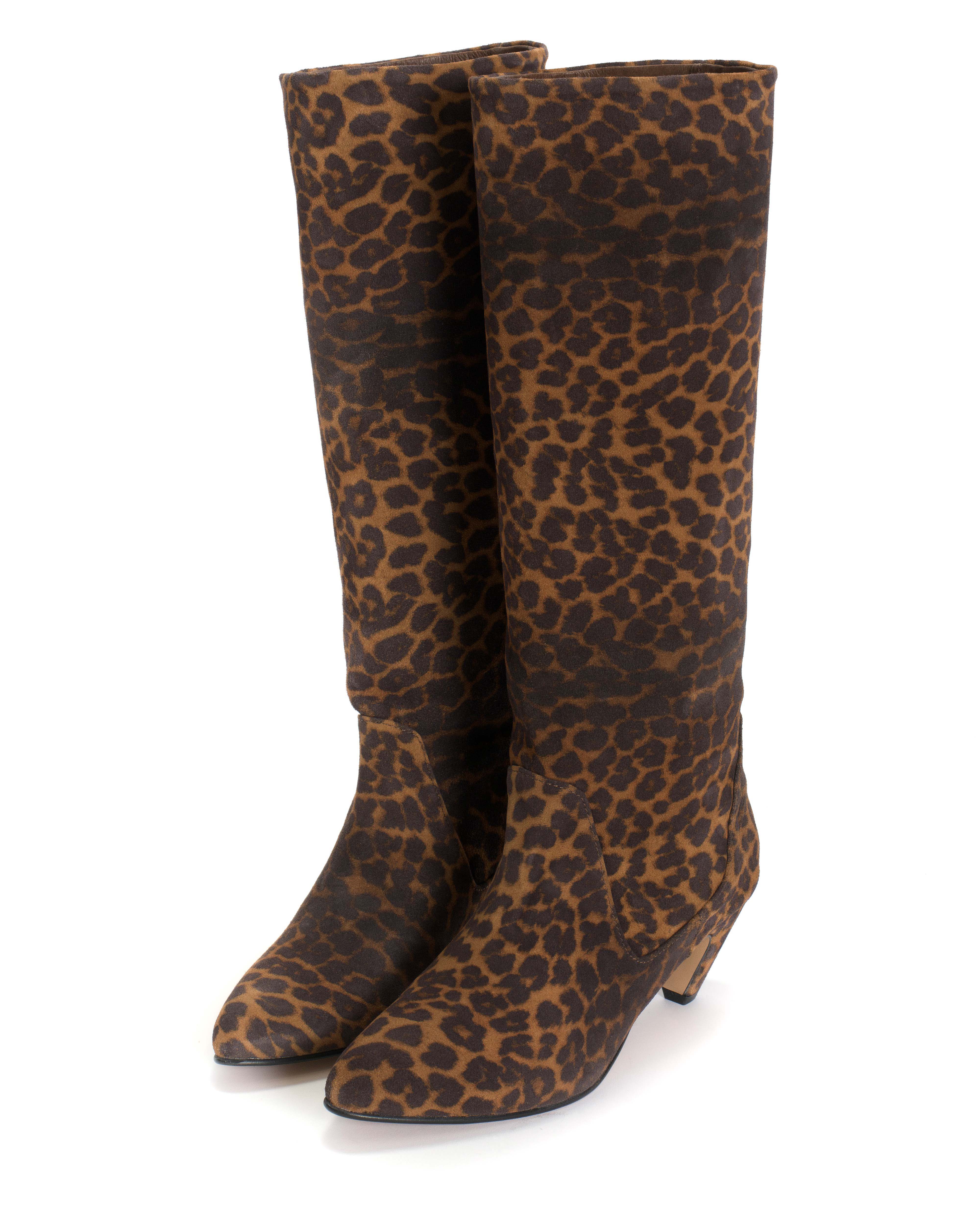 Valle 50 stiletto Calf suede print Leopard - Image 2