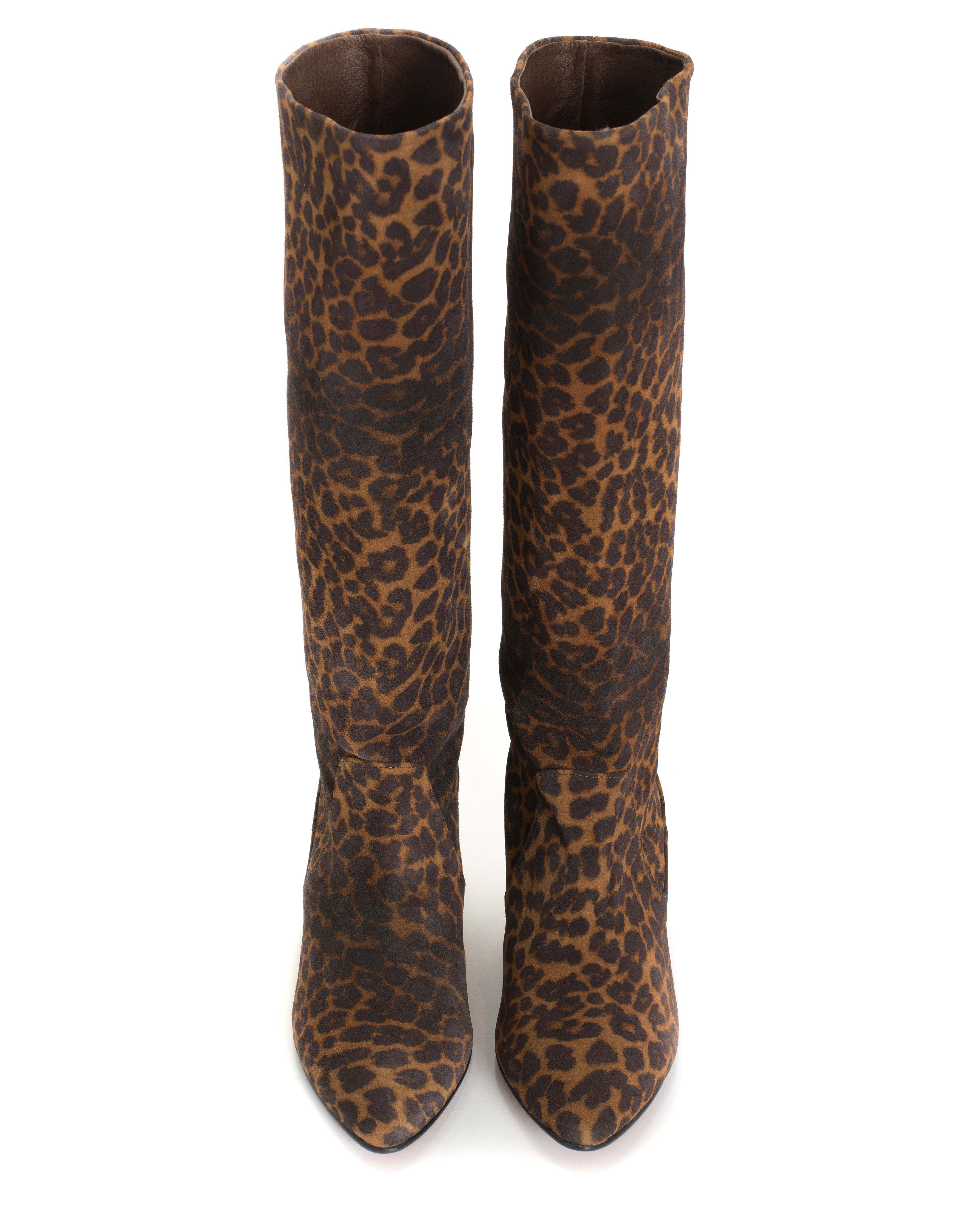 Valle 50 stiletto Calf suede print Leopard - Image 3