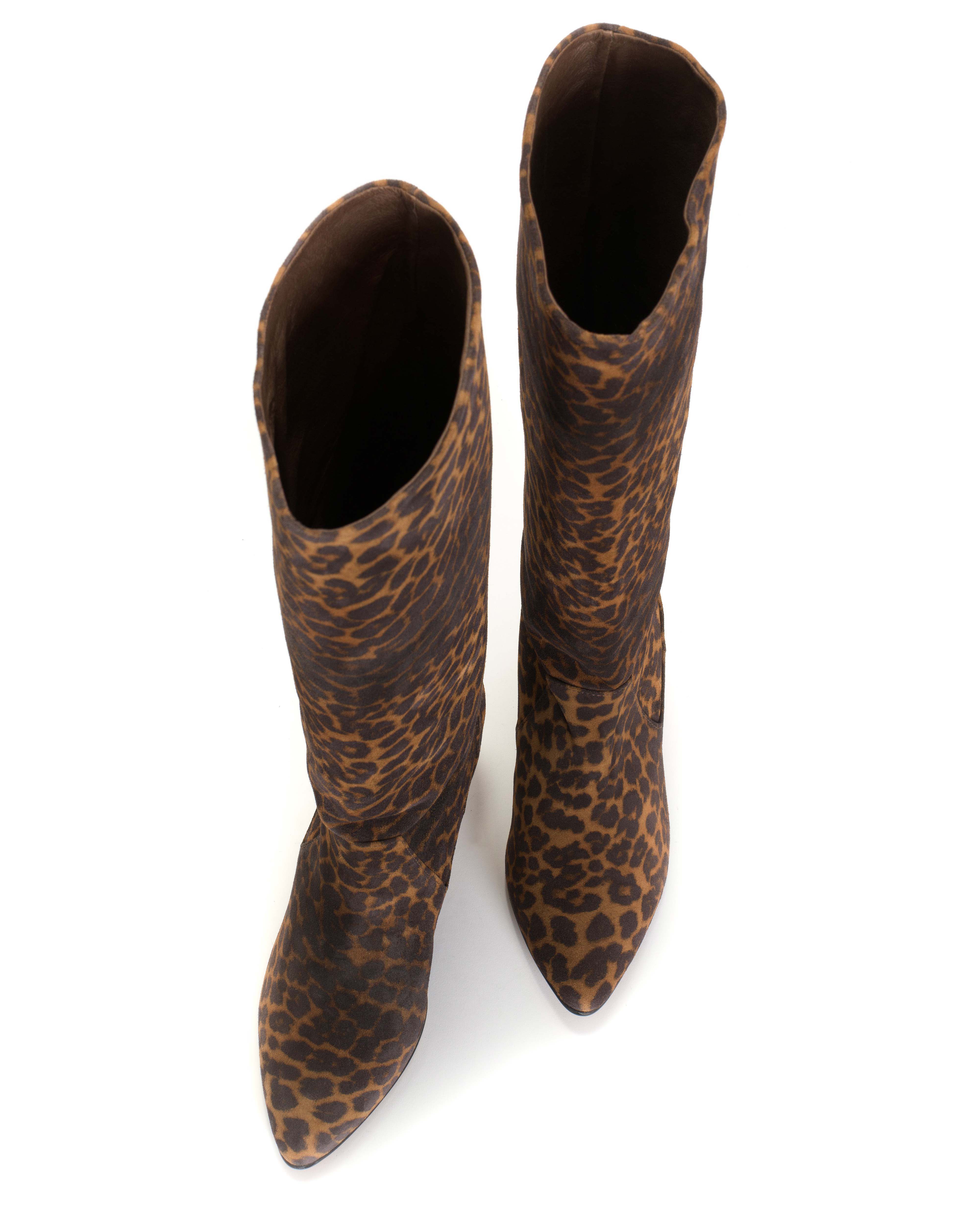 Valle 50 stiletto Calf suede print Leopard - Image 4