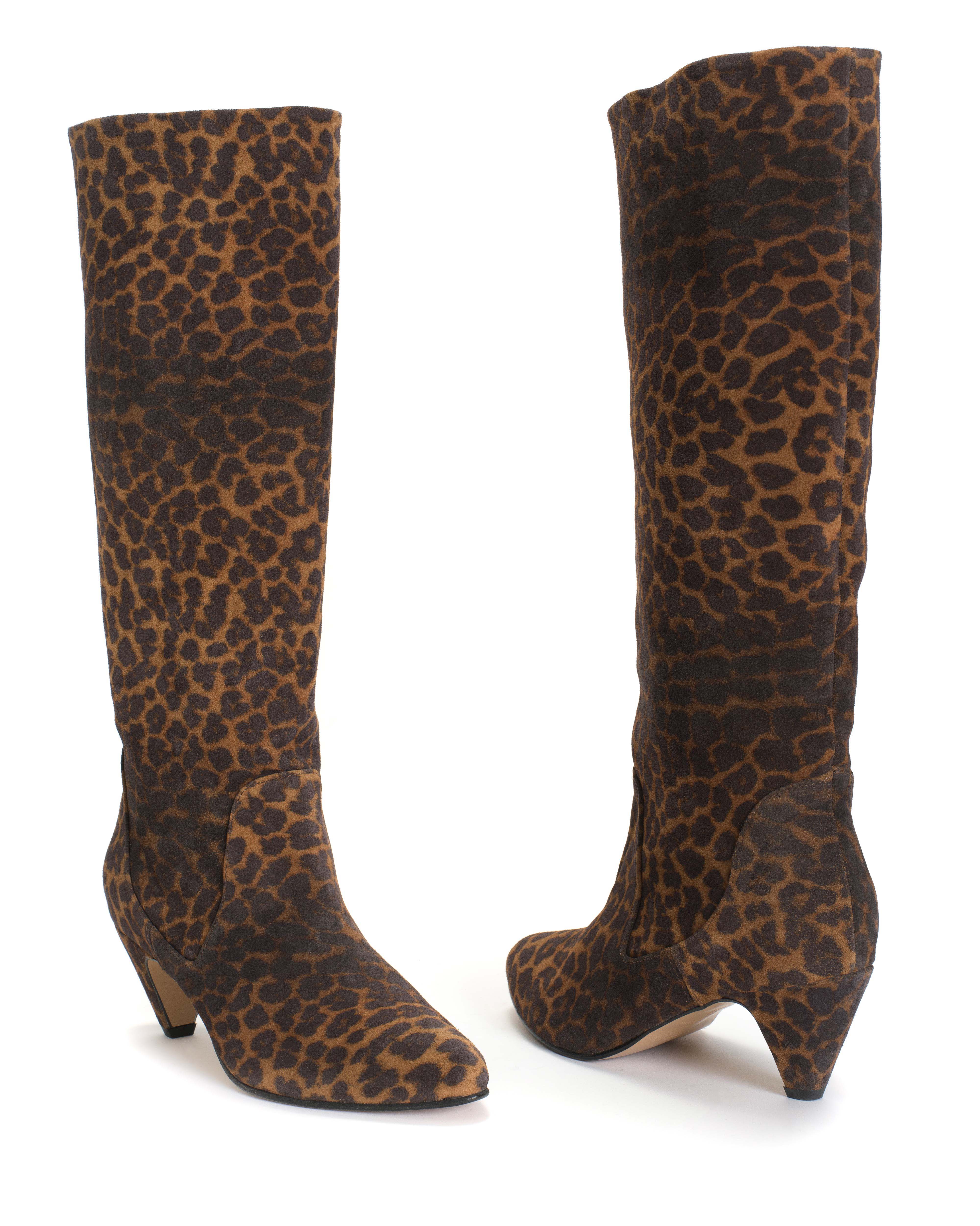 Valle 50 stiletto Calf suede print Leopard - Image 5