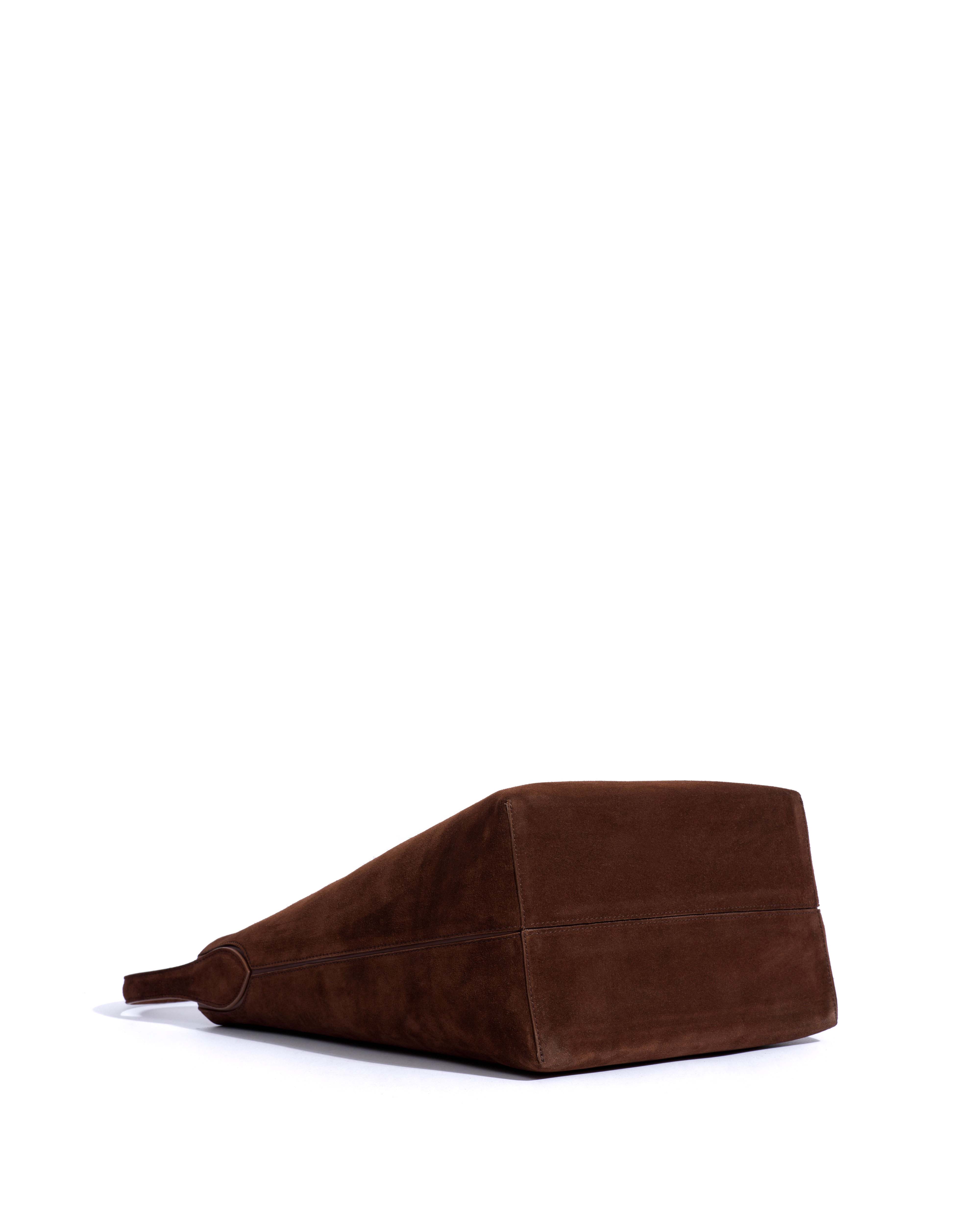 Versa everyday bag Calf suede Chocolate - Image 5