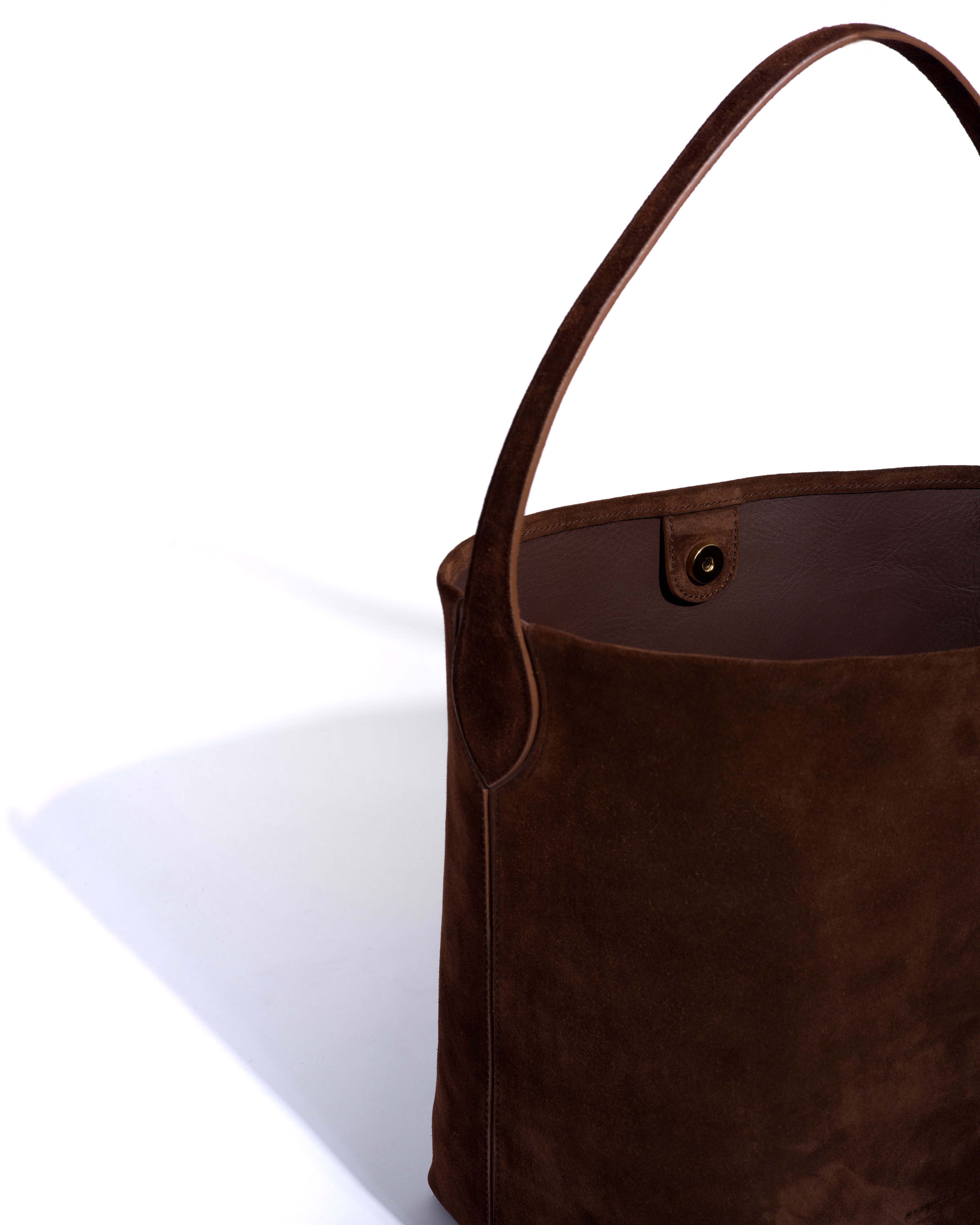 Versa everyday bag Calf suede Chocolate - Image 6