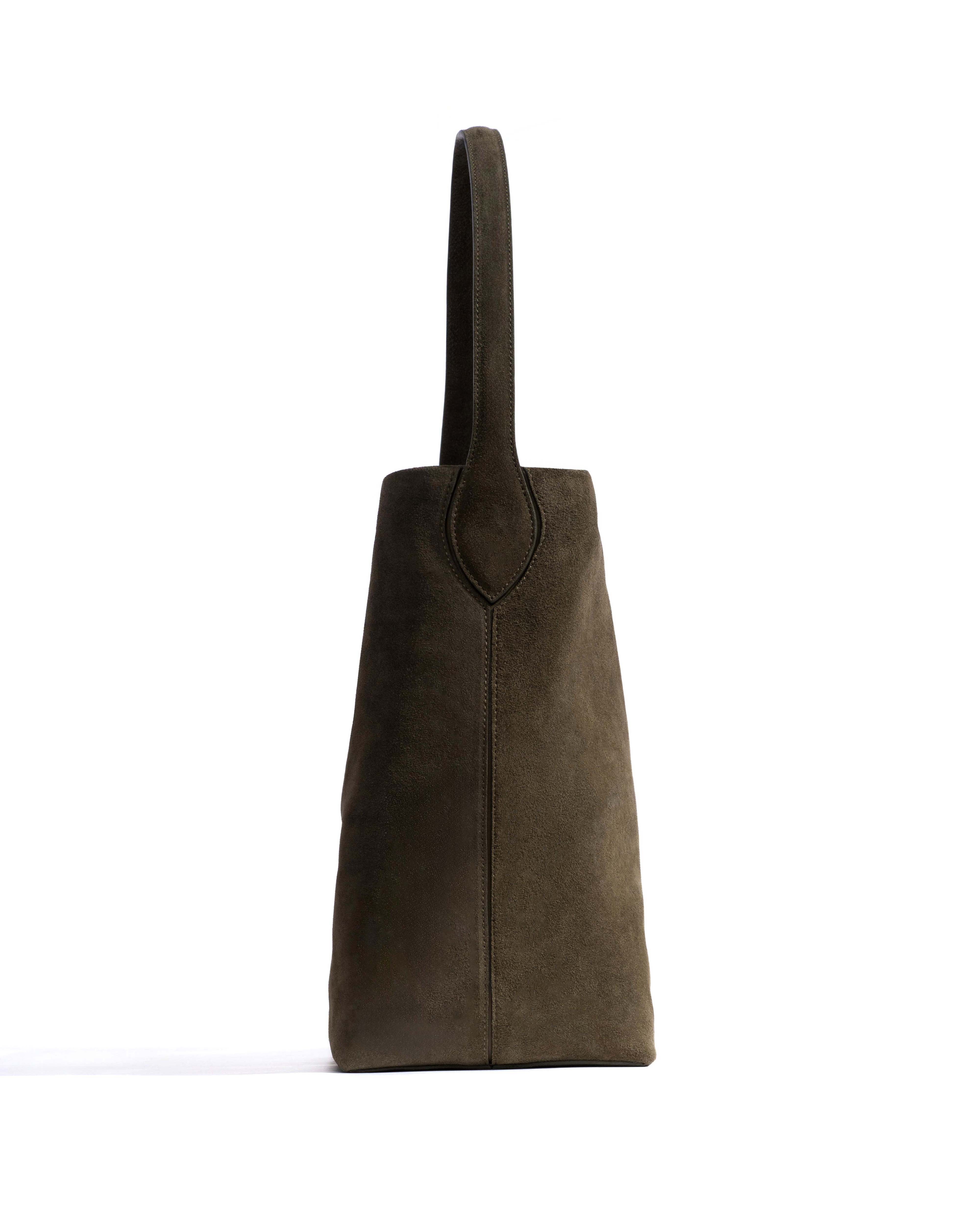 Versa everyday bag Calf suede Moss green - Image 3