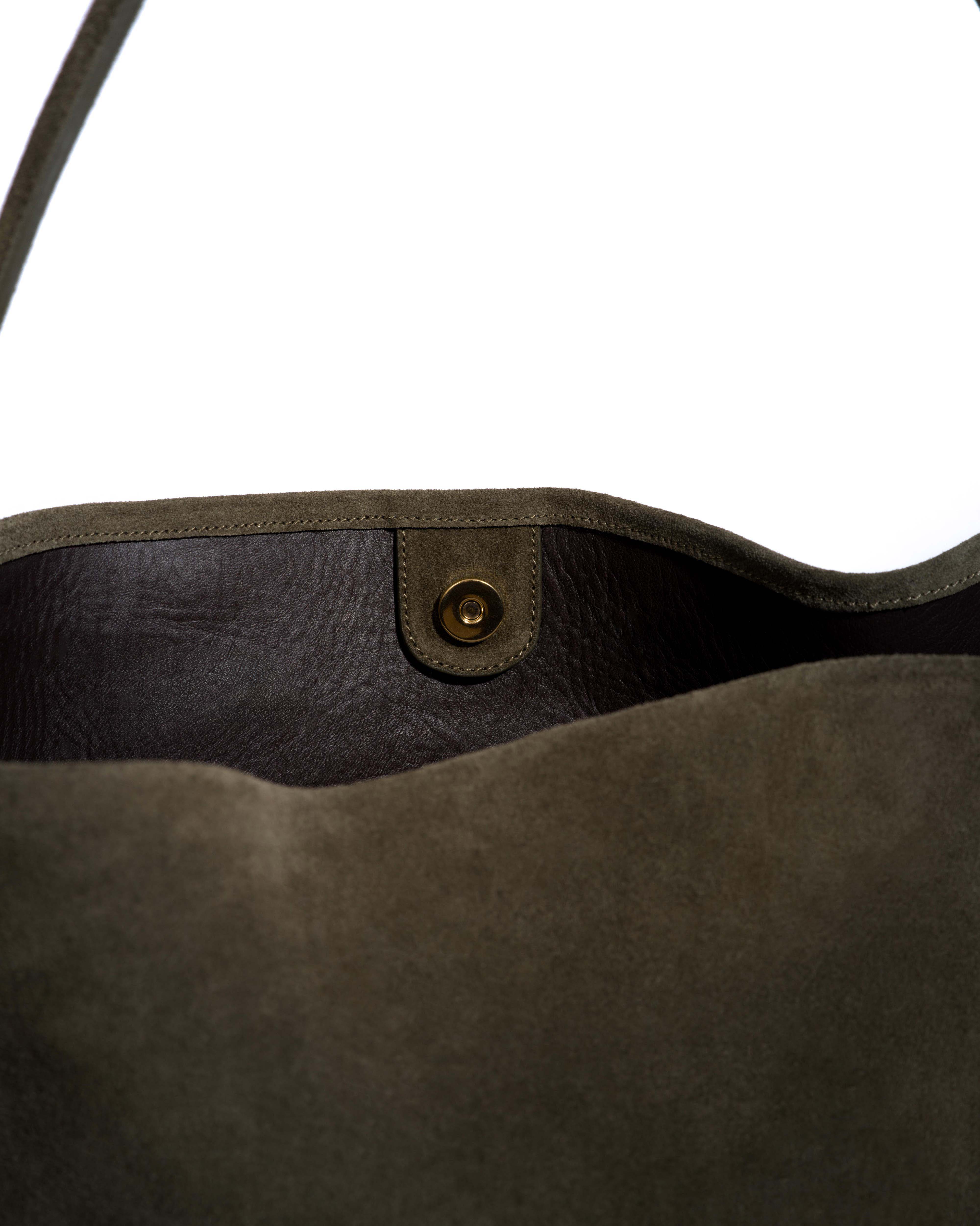 Versa everyday bag Calf suede Moss green - Image 5