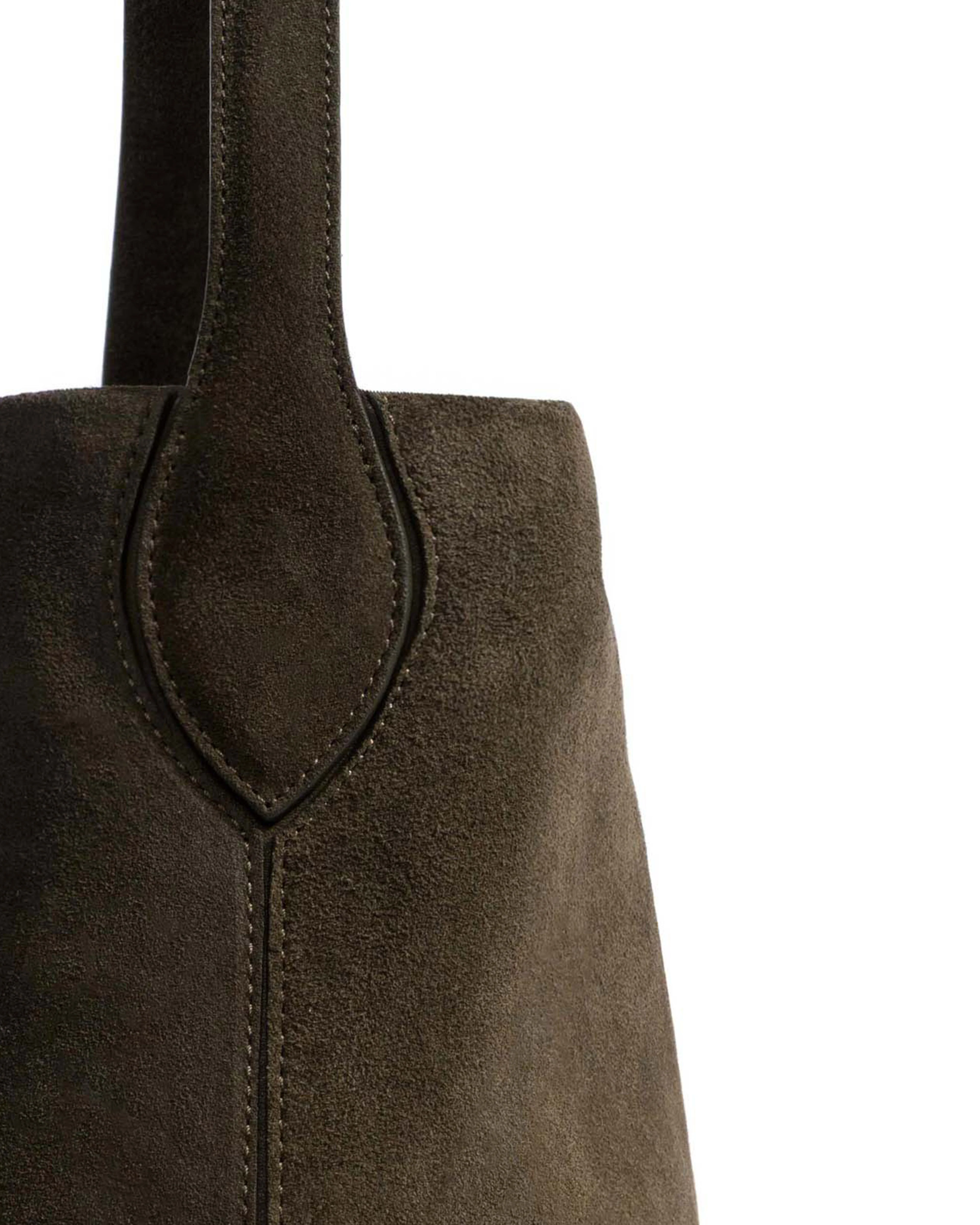 Versa everyday bag Calf suede Moss green - Image 6