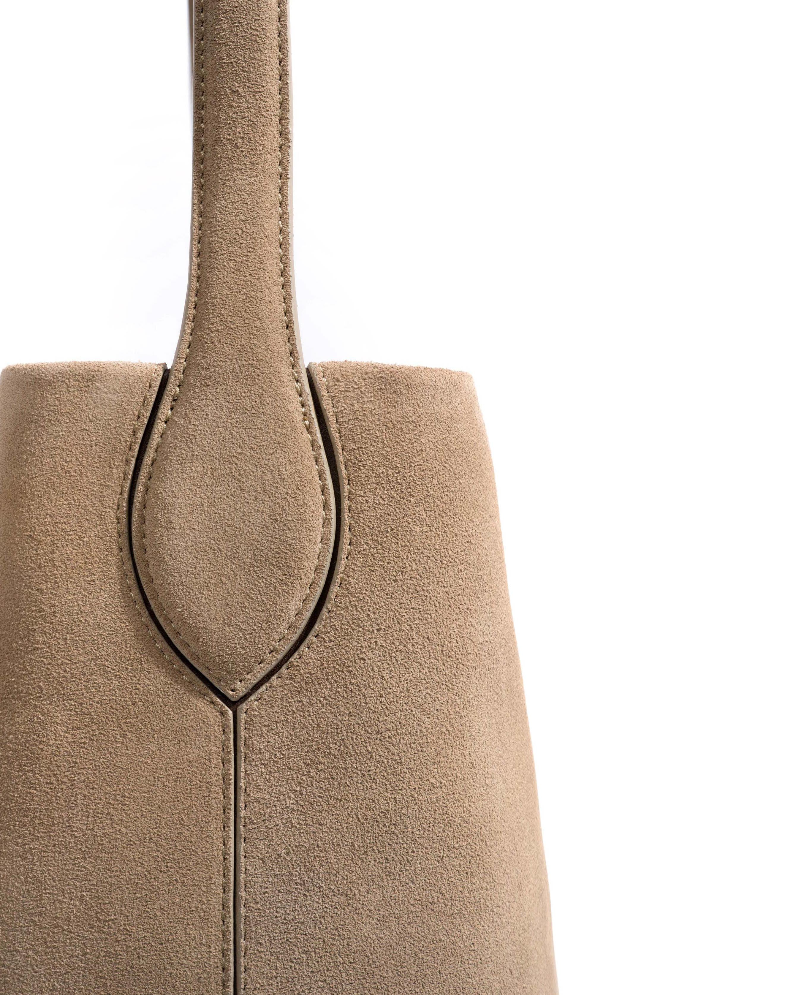 Versa everyday bag Calf suede Mushroom - Image 6
