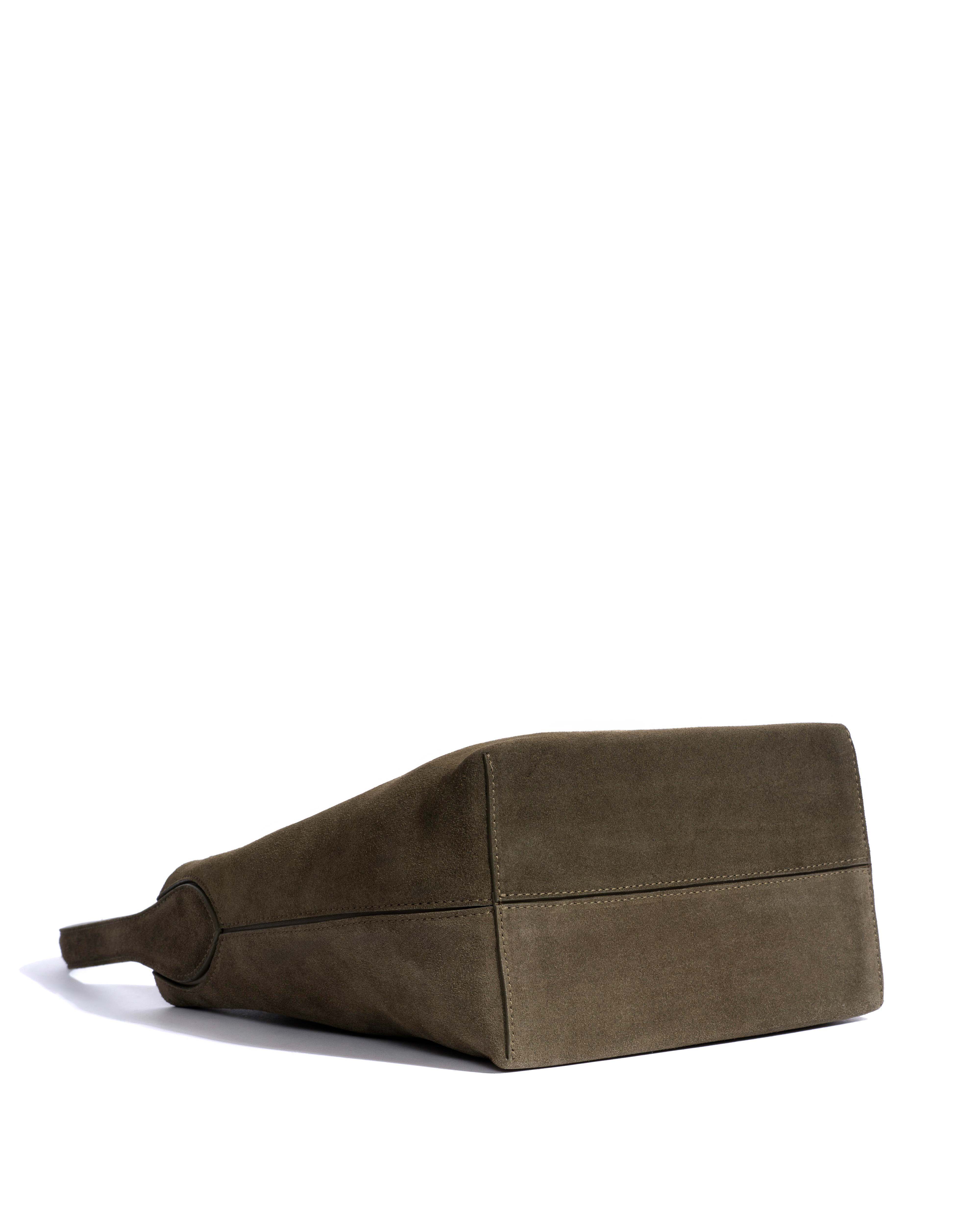 Versa petite bag Calf suede Moss green - Image 4