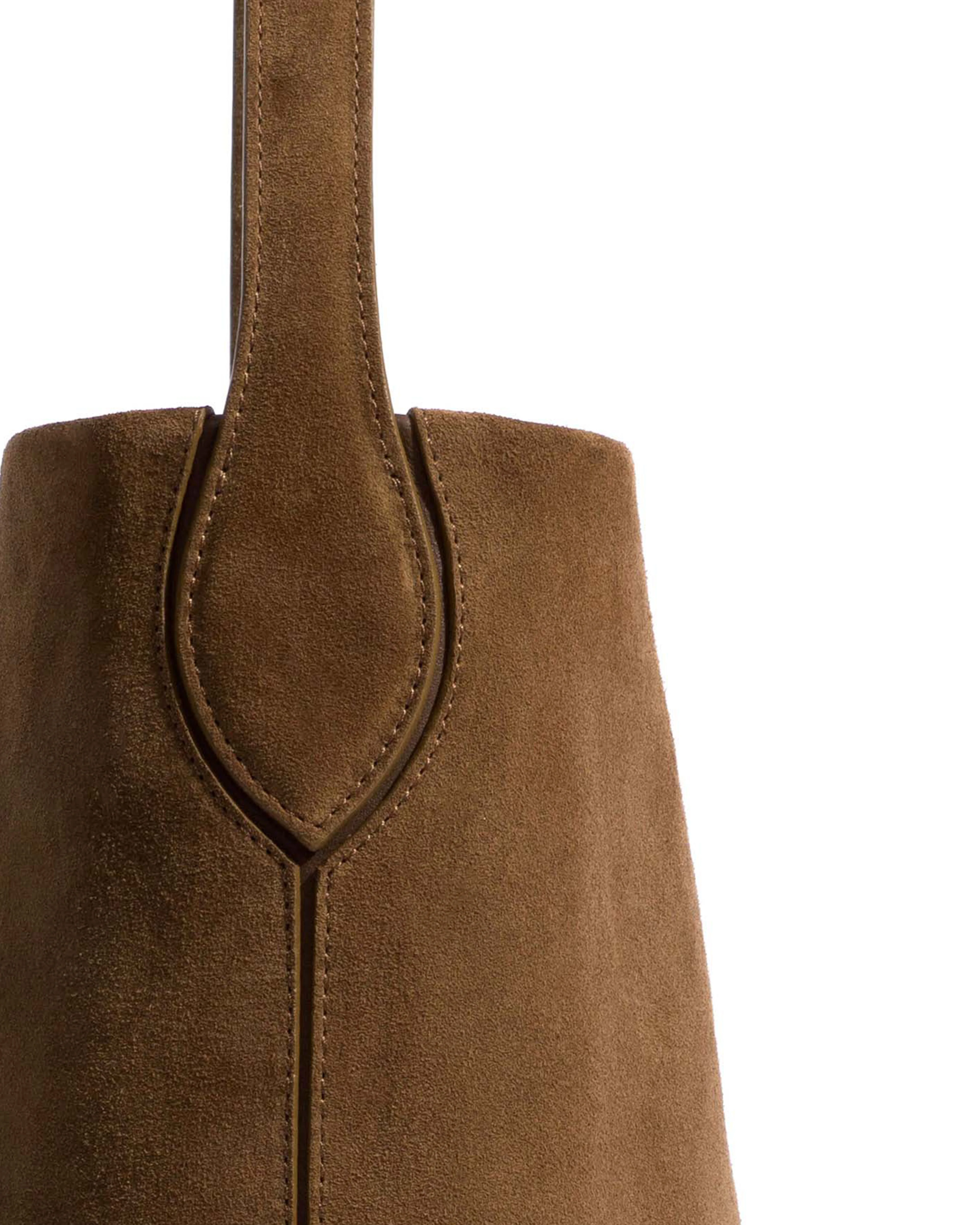 Versa slouchy everyday bag Calf suede Cinnamon - Image 4