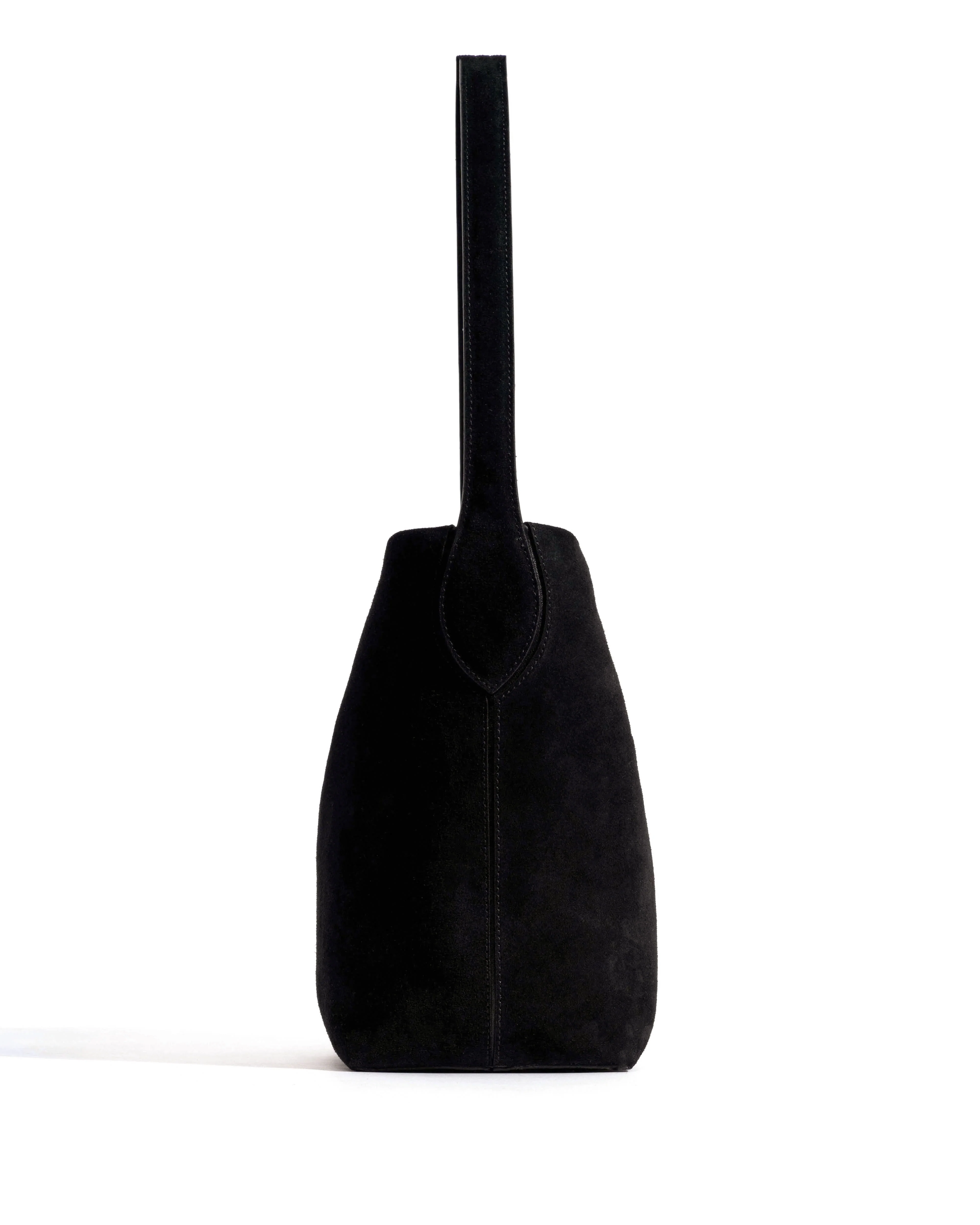 Versa slouchy petite bag Calf suede Black - Image 3