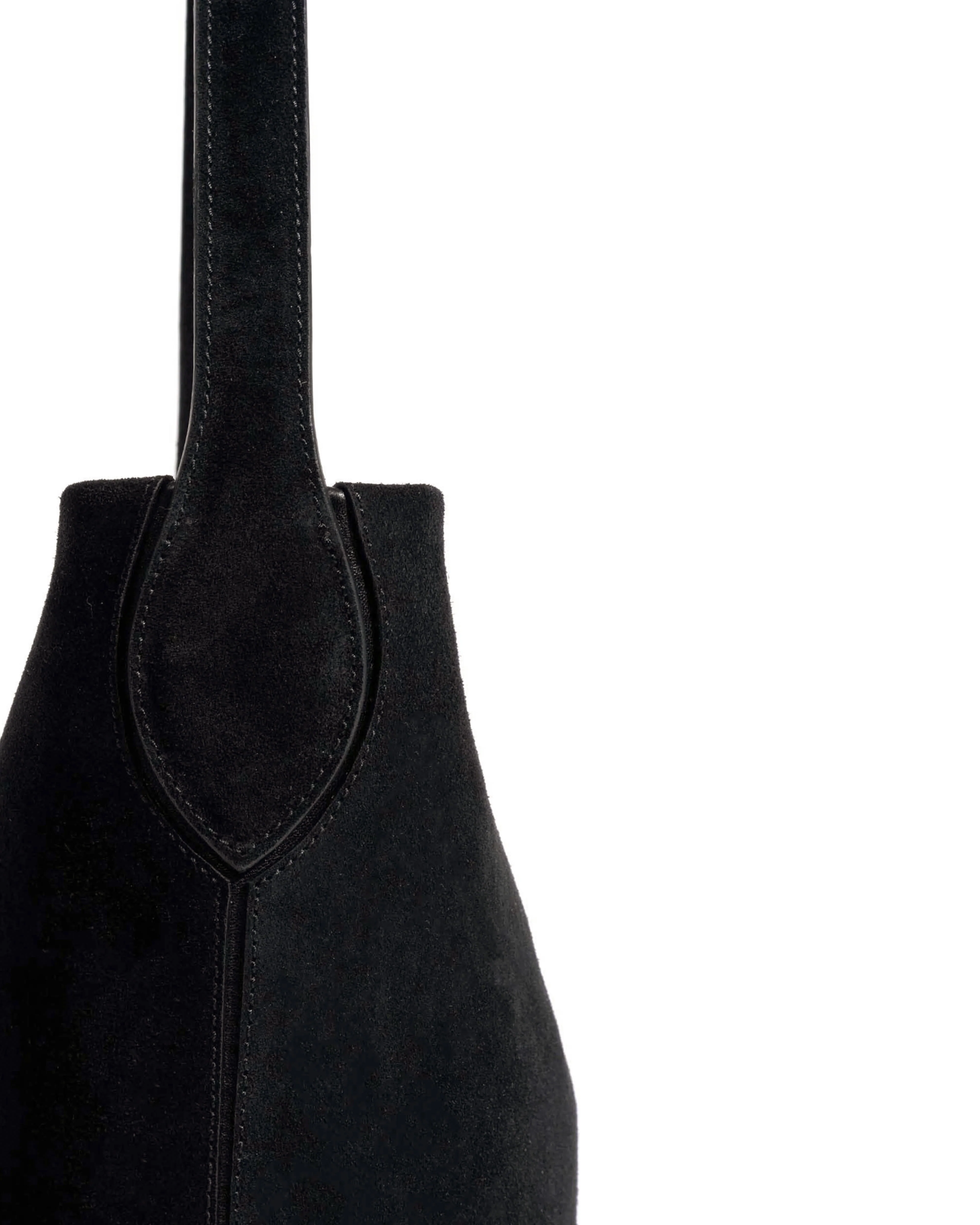 Versa slouchy petite bag Calf suede Black - Image 4