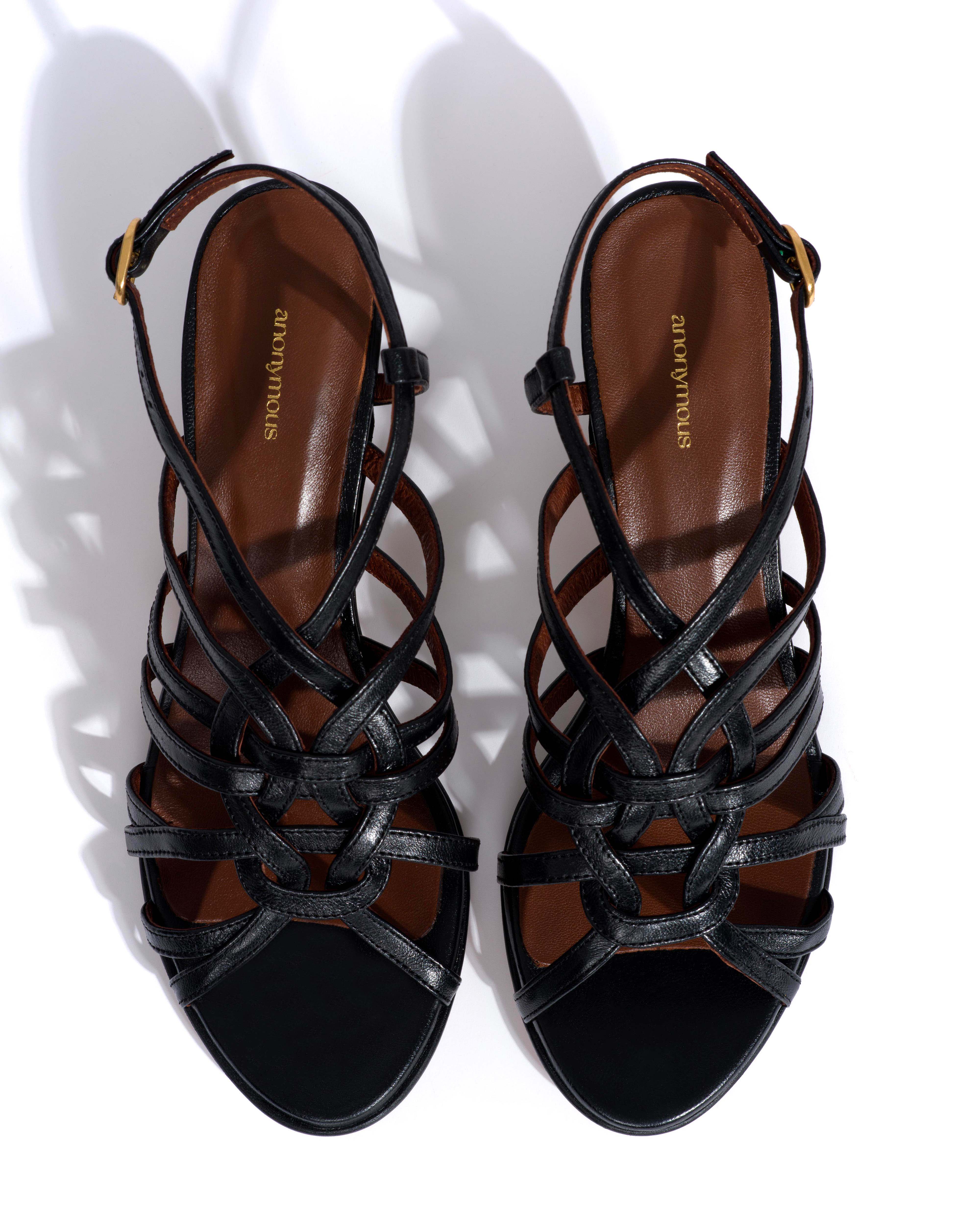 Vickey 50 stiletto Shiny lamb Black - Image 5