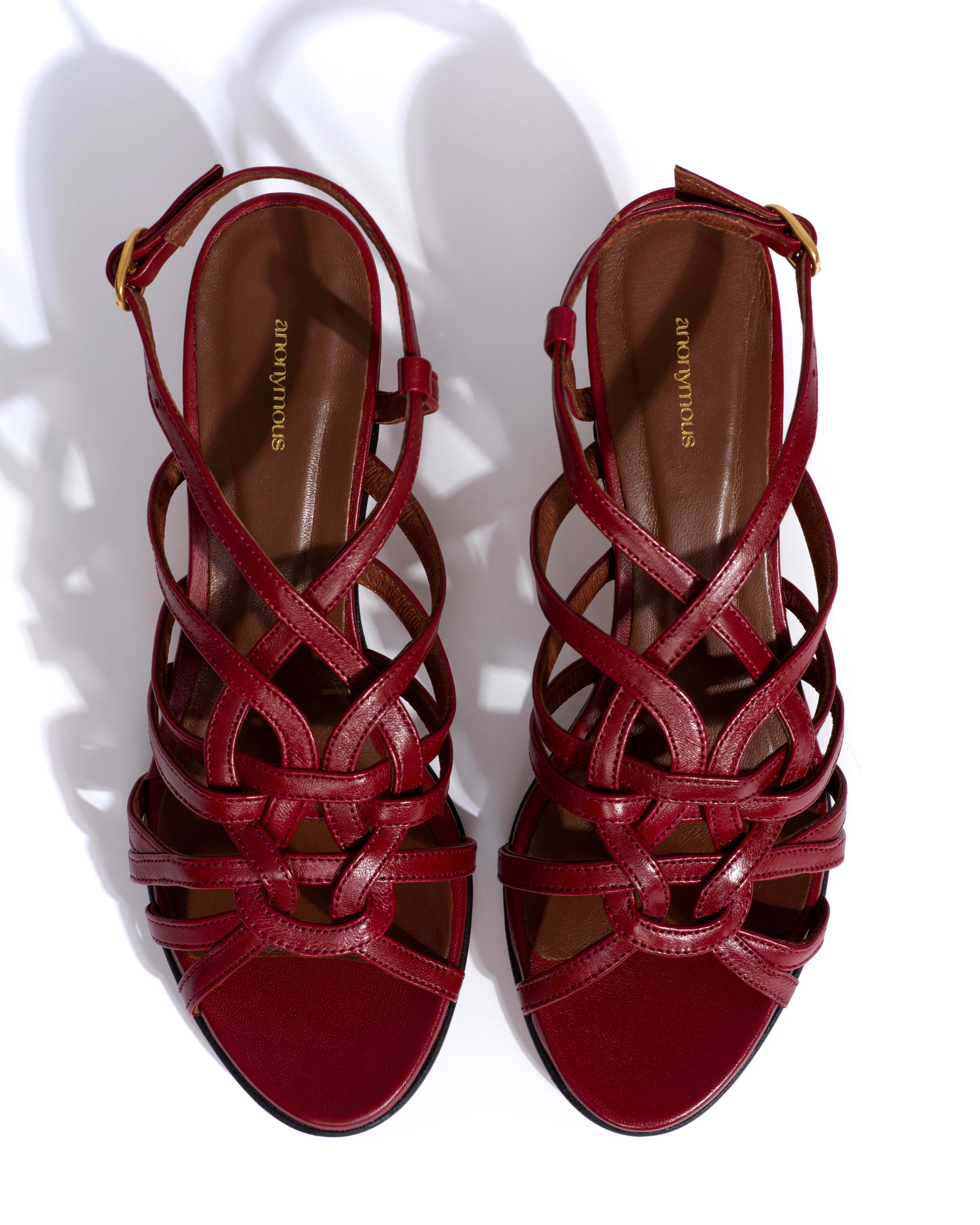 Vickey 50 stiletto Shiny lamb Pomegranate - Image 4