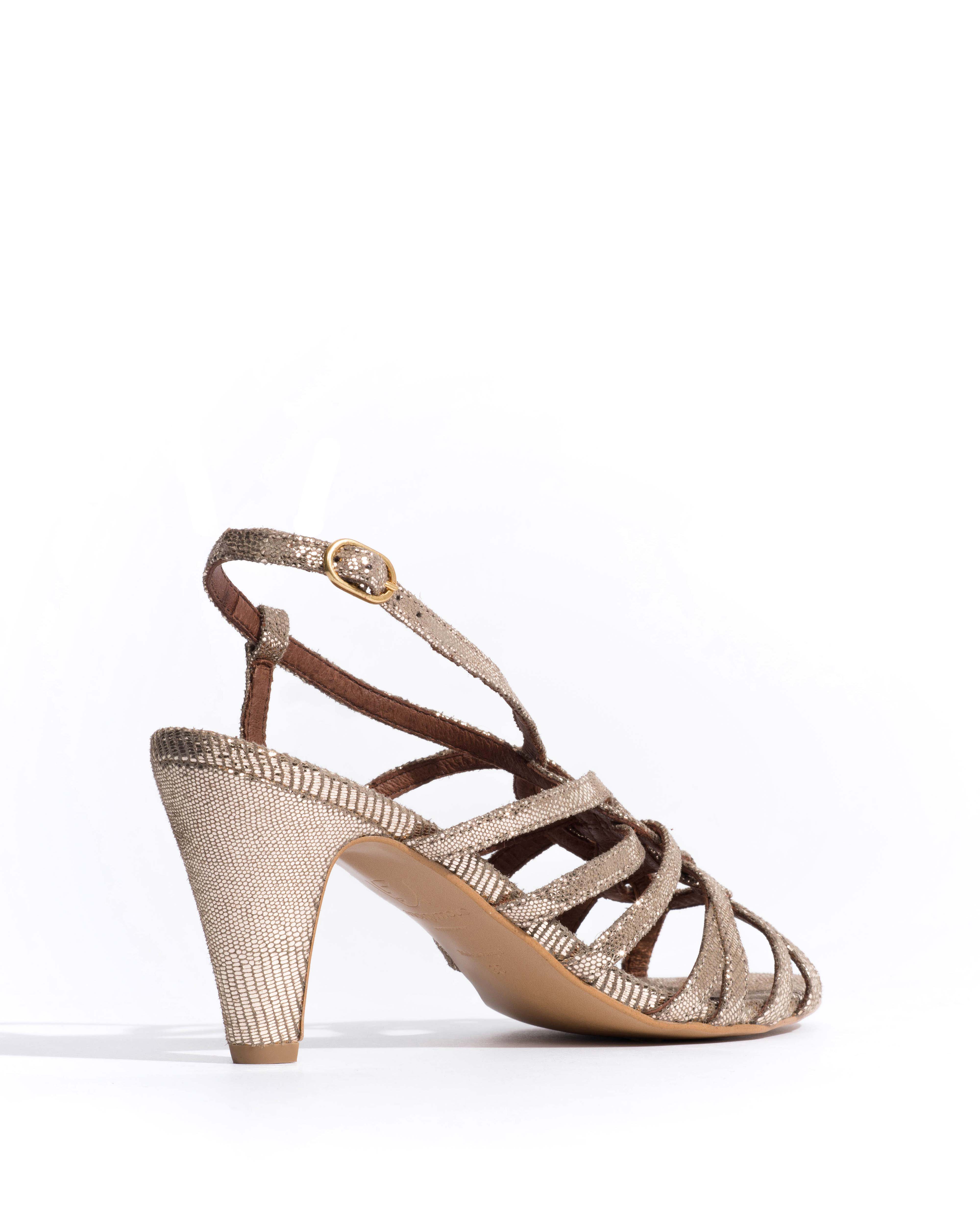 Vickey 75 Lizard metallic goat Vintage champagne - Image 3