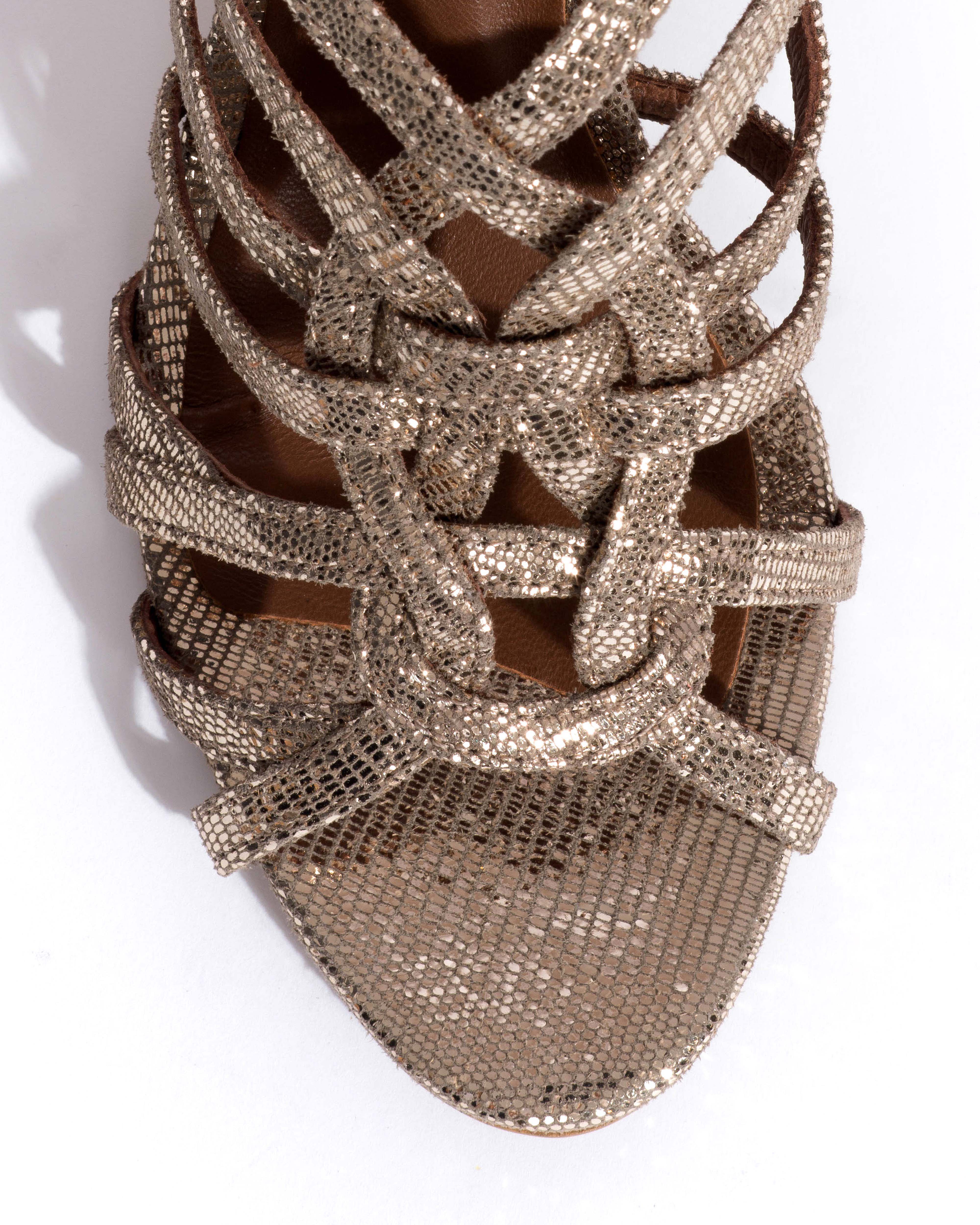 Vickey 75 Lizard metallic goat Vintage champagne - Image 5