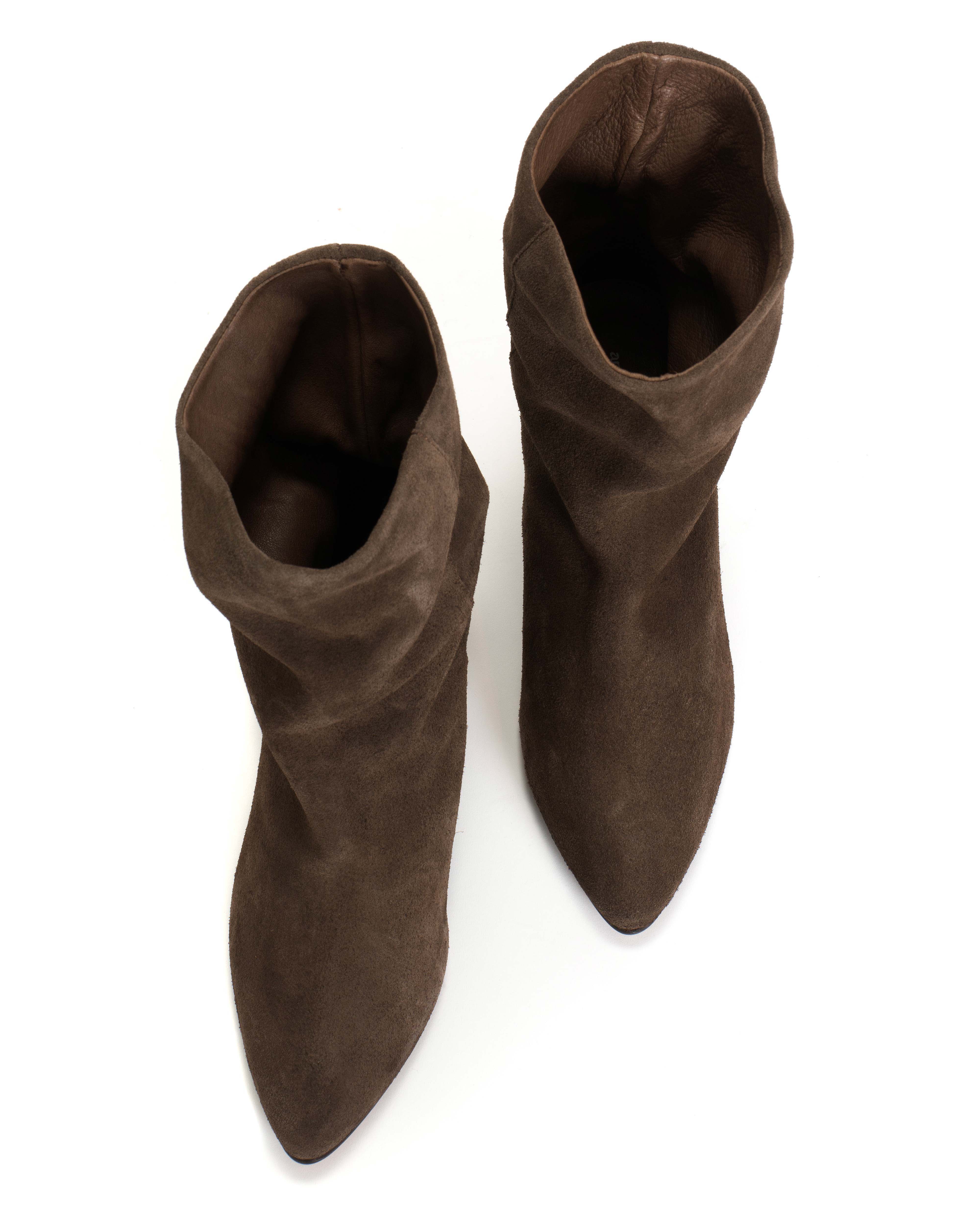 Vully 50 stiletto Calf suede Coffee brown - Image 4