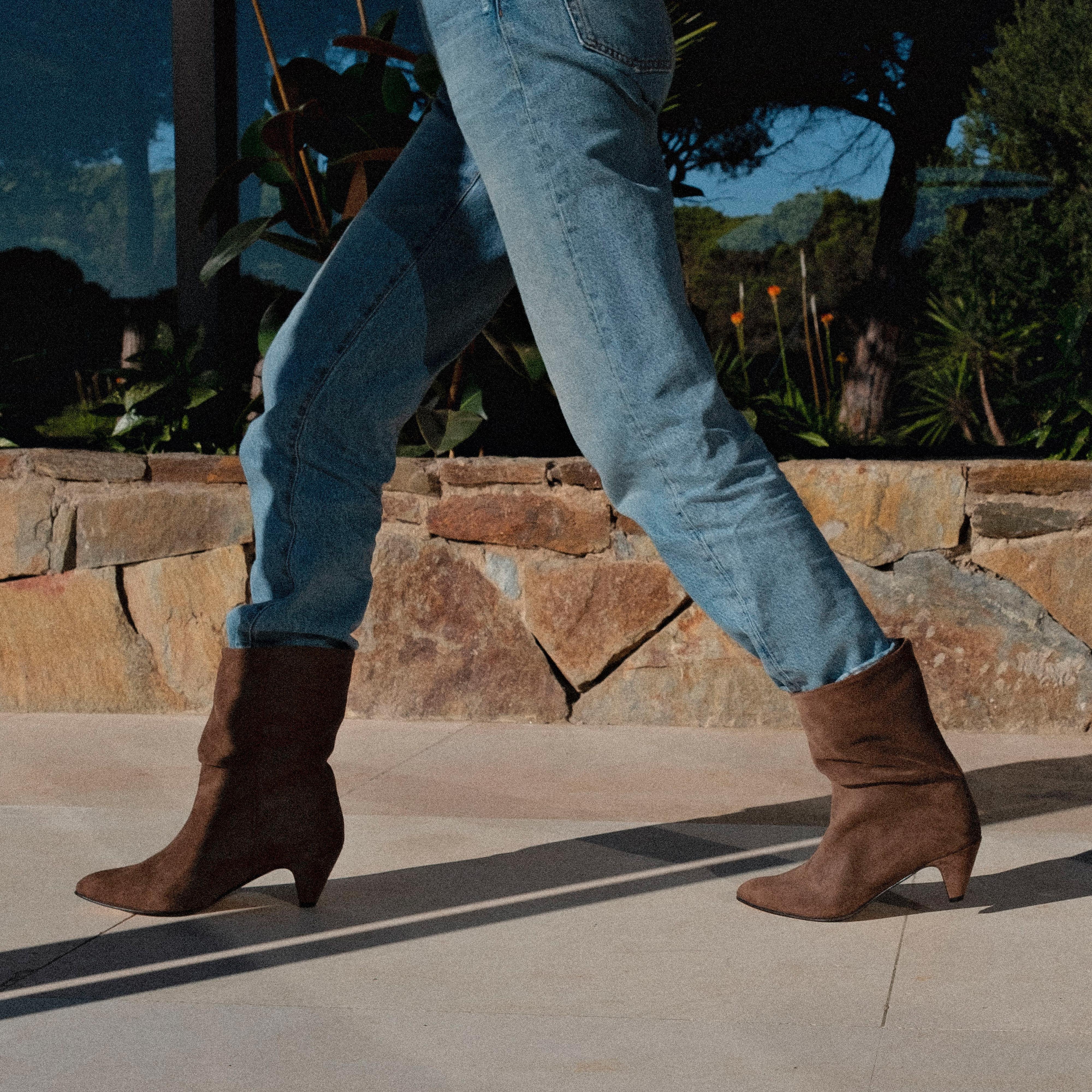 Vully 50 stiletto Calf suede Dark taupe - Image 3