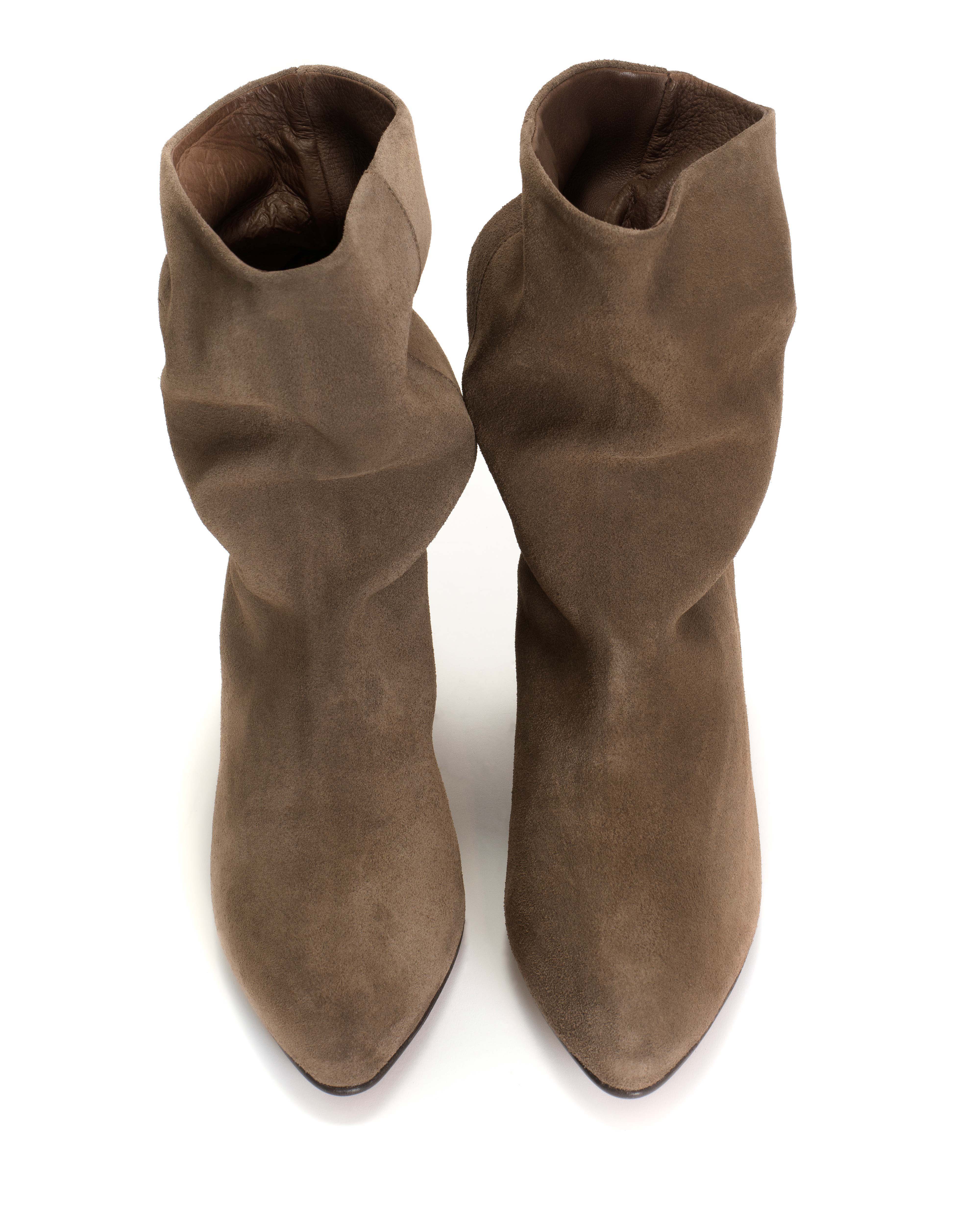 Vully 50 stiletto Calf suede Dark taupe - Image 4