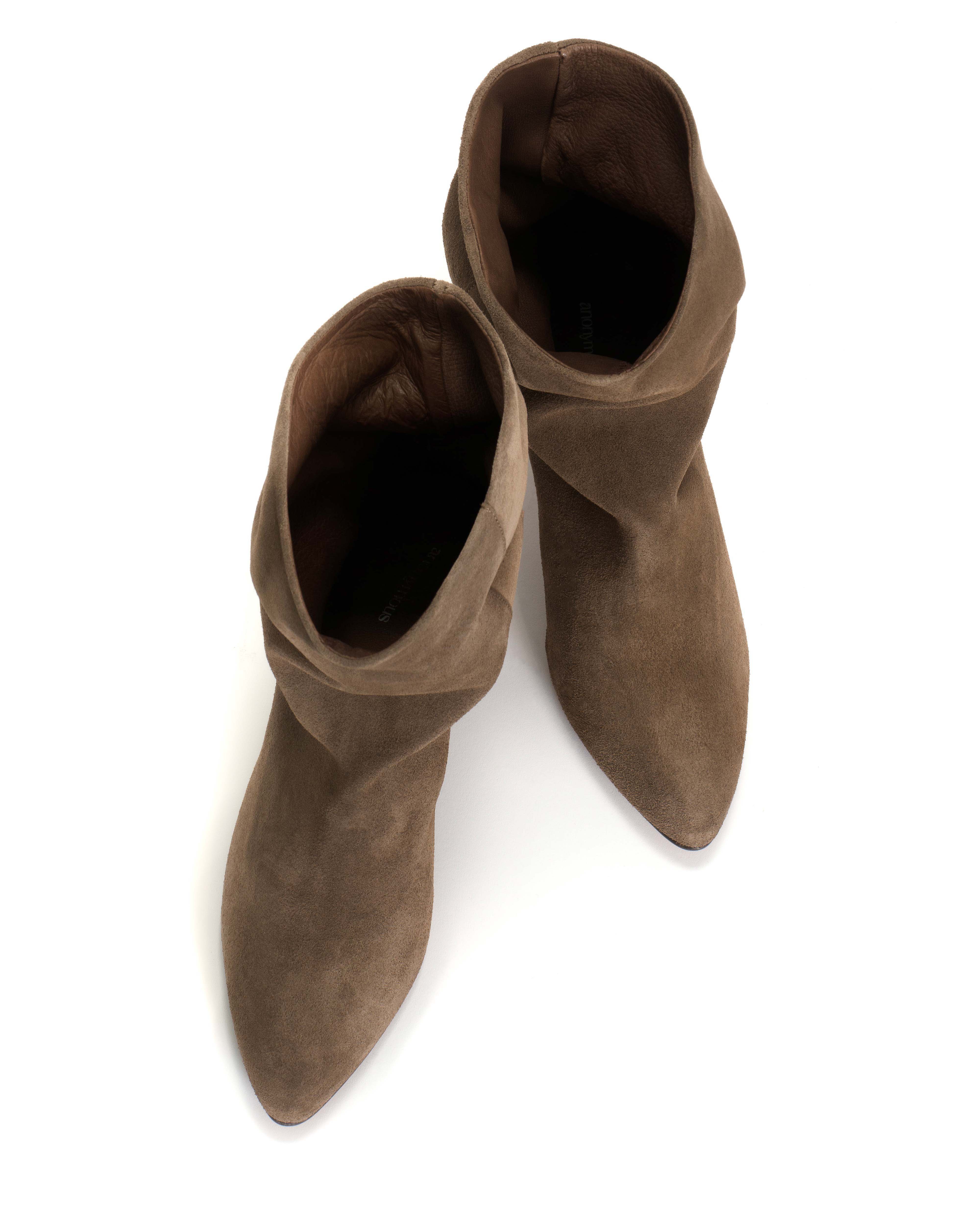 Vully 50 stiletto Calf suede Dark taupe - Image 5