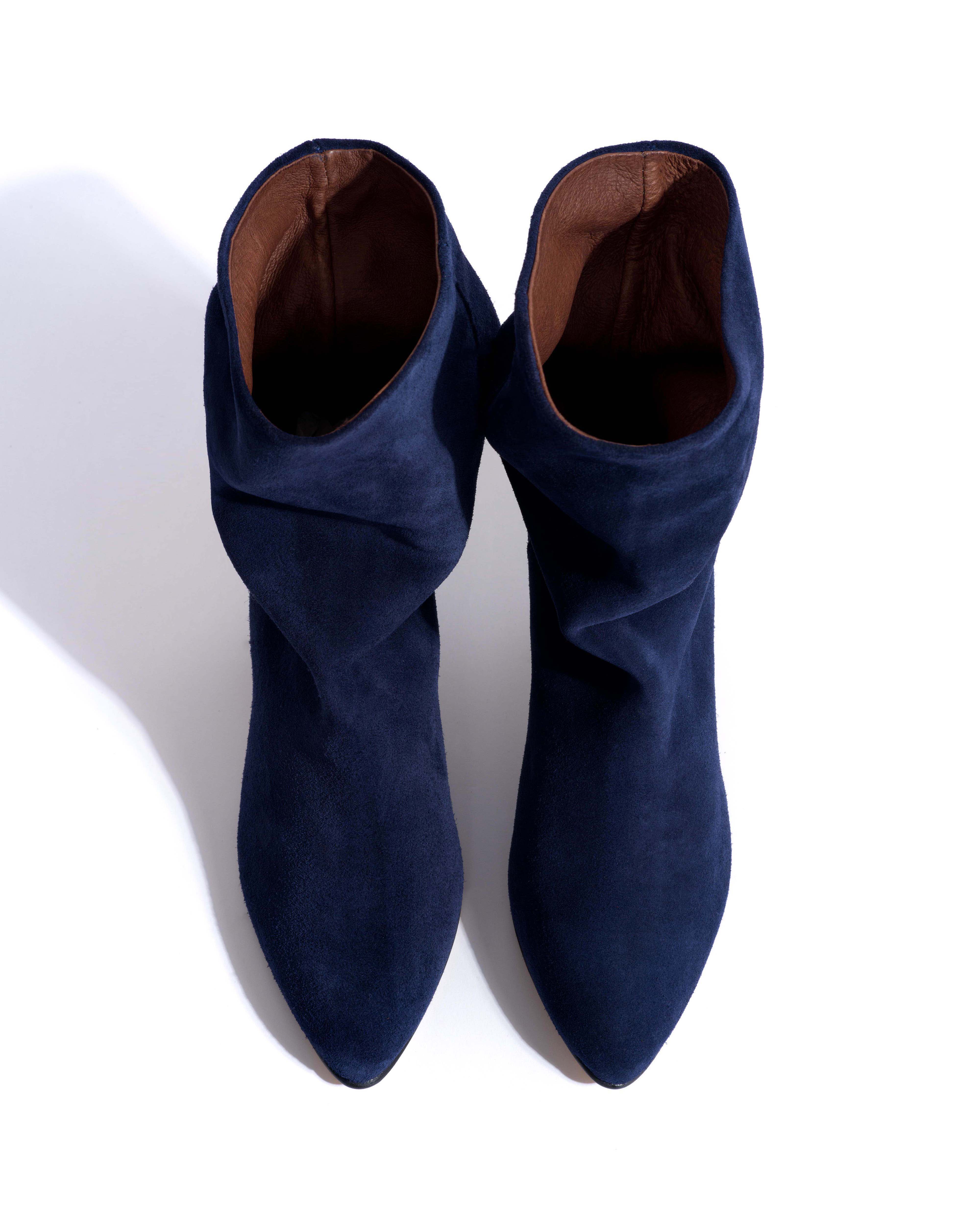 Vully 50 stiletto Calf suede Ink blue - Image 4